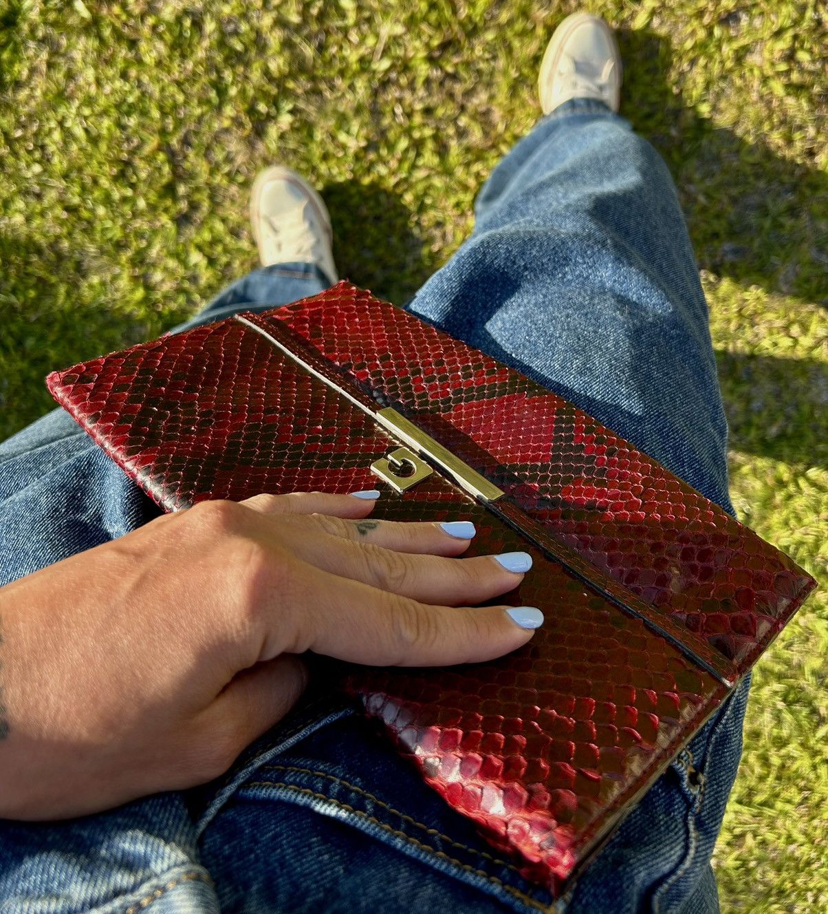 Vintage Gherardini Vintage Snake Print Clutch Size ONE SIZE - 6 Thumbnail