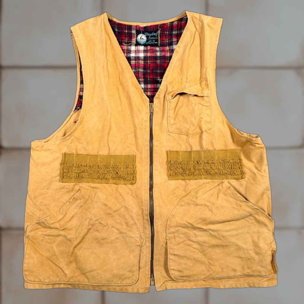 Vintage VINTAGE Drybak Hunting Vest Shirt Men Small Brown Duck Canvas Plaid Lined USA 60s Size US S / EU 44-46 / 1 - 1 Thumbnail