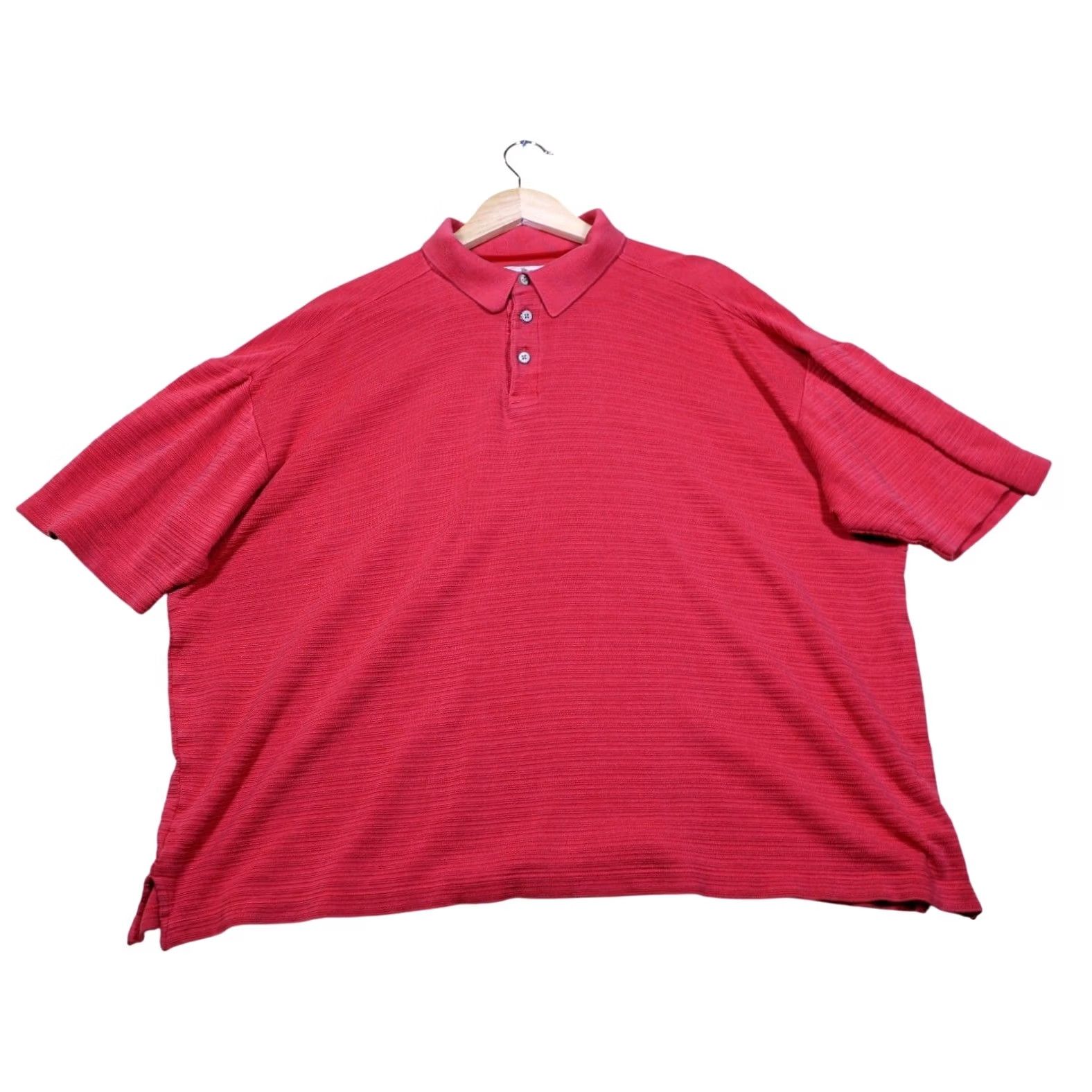 Tommy Bahama Tommy Bahama Mens XL Red Silk Blend Polo Shirt Short Sleeve Island Zone Golf Designer Striped Casual Size US XL / EU 56 / 4 - 5 Thumbnail