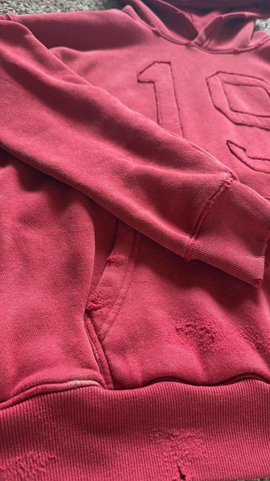 Vintage Vintage Distressed "19" Hoodie Size US S / EU 44-46 / 1 - 7 Thumbnail