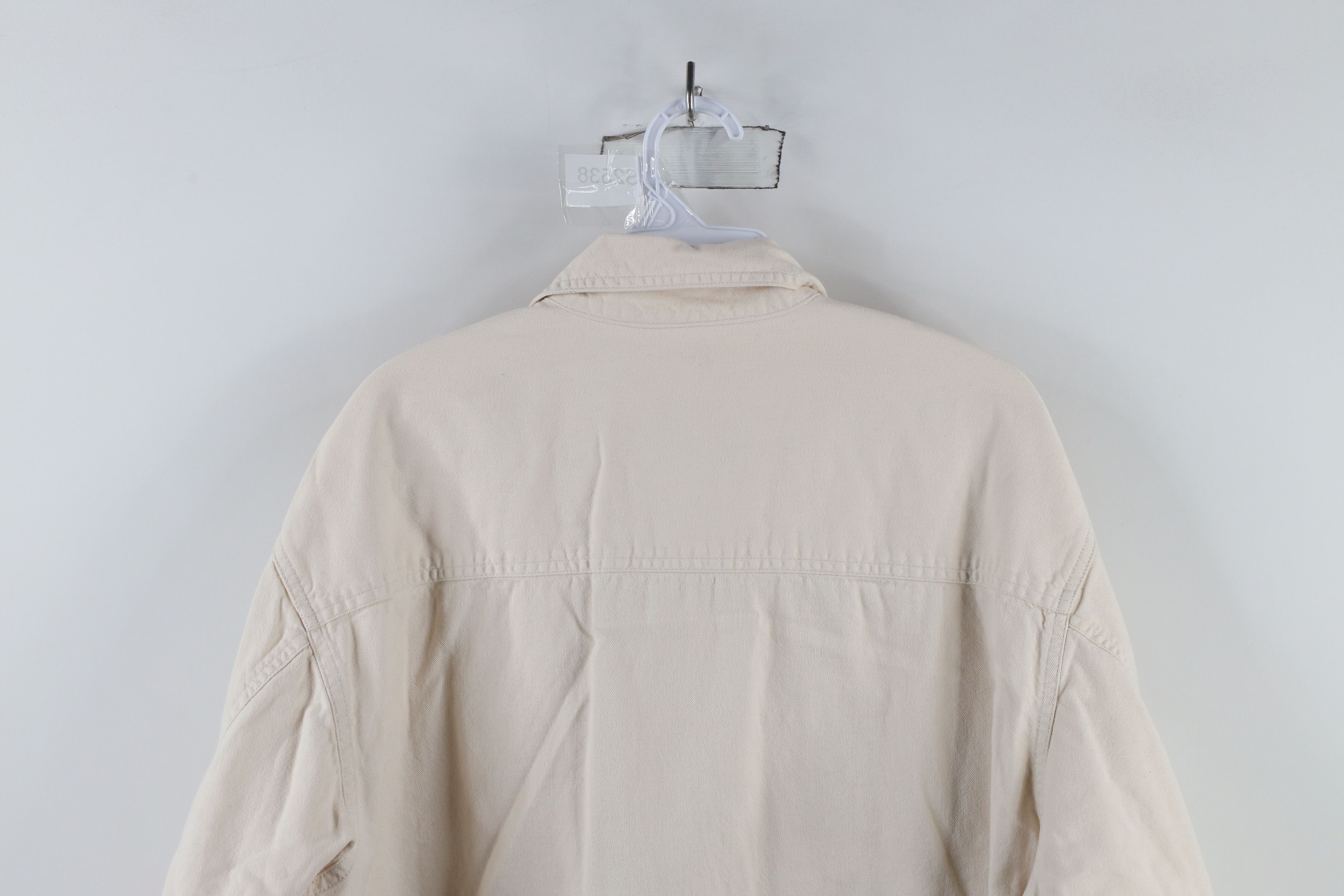 Levi's × Vintage Vintage Y2K 2003 Levis Collared Button Shirt Cream Cotton Size US M / EU 48-50 / 2 - 12 Thumbnail
