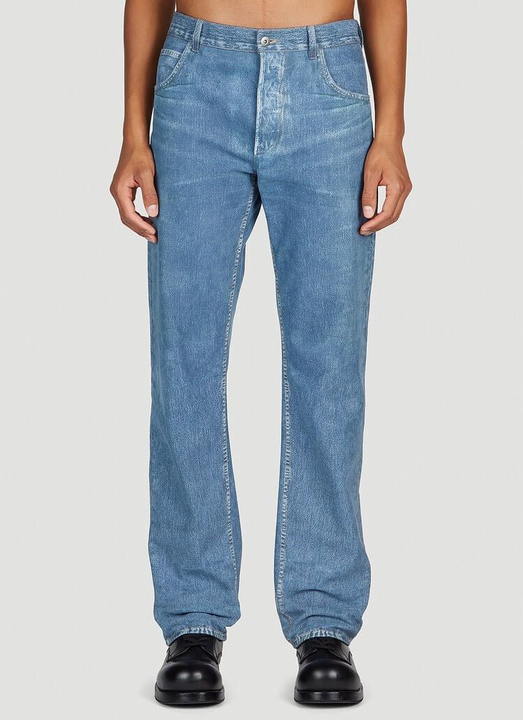 Bottega Veneta Bottega Veneta Leather Printed Denim Pants Size US 30 / EU 46 - 2 Thumbnail
