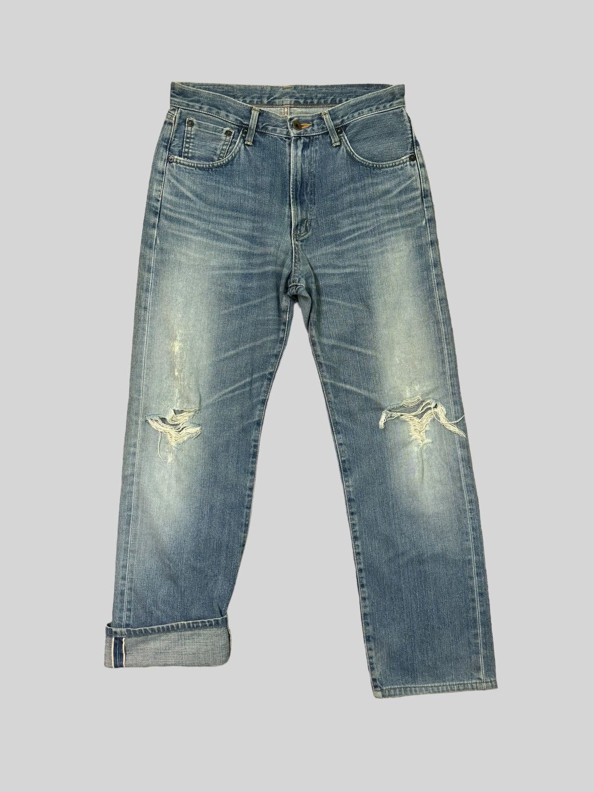 If Six Was Nine Vintage EDWIN 505X Redline selvedge Denim Jeans Size US 31 - 1 Thumbnail