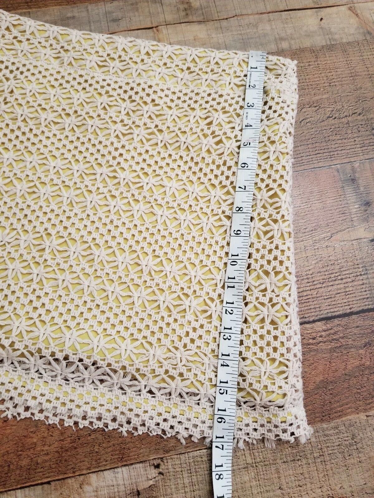 Designer Umgee Skirt small Crochet Beige Over Yellow Mini Short boho Size 28" / US 6 / IT 42 - 6 Thumbnail