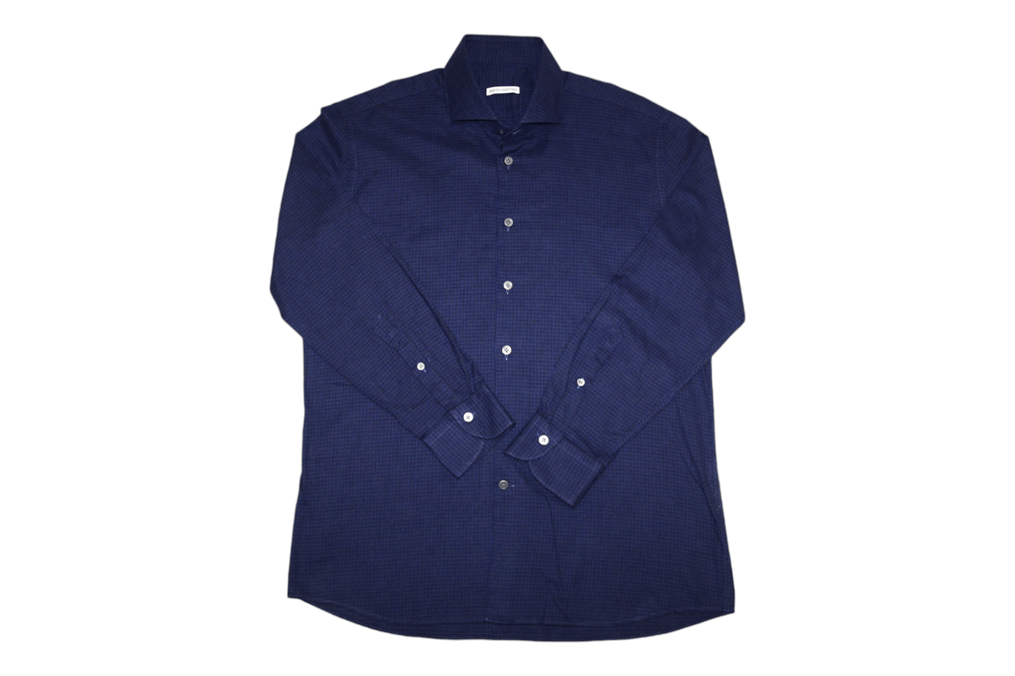 Barba Napoli Artu Napoli Club-collar Checkered Flannel Casual Shirt Size US XL / EU 56 / 4 - 1 Thumbnail