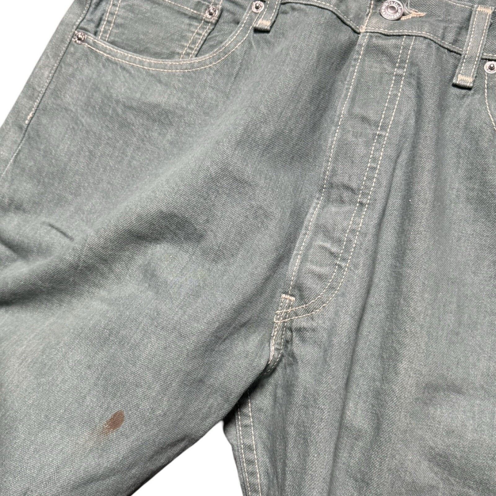 Levi's Vintage Y2K Levi's 501 Teal Denim Jeans Easter 36 X 34 Flaw Size US 36 / EU 52 - 4 Thumbnail