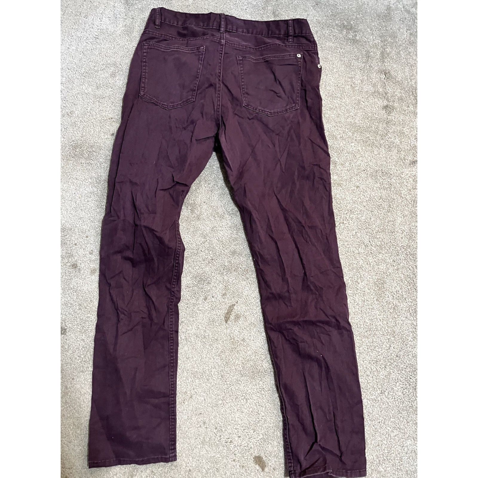 H&M H&M L.O.G.G. H.M Slim Fit Jeans Purple Solid Denim 33x30 Mens Size 33 Inseam 30 5-Pocket Button Fly Bag Loops Belt Loops Modern Vintage-Style? No Size US 33 - 3 Thumbnail