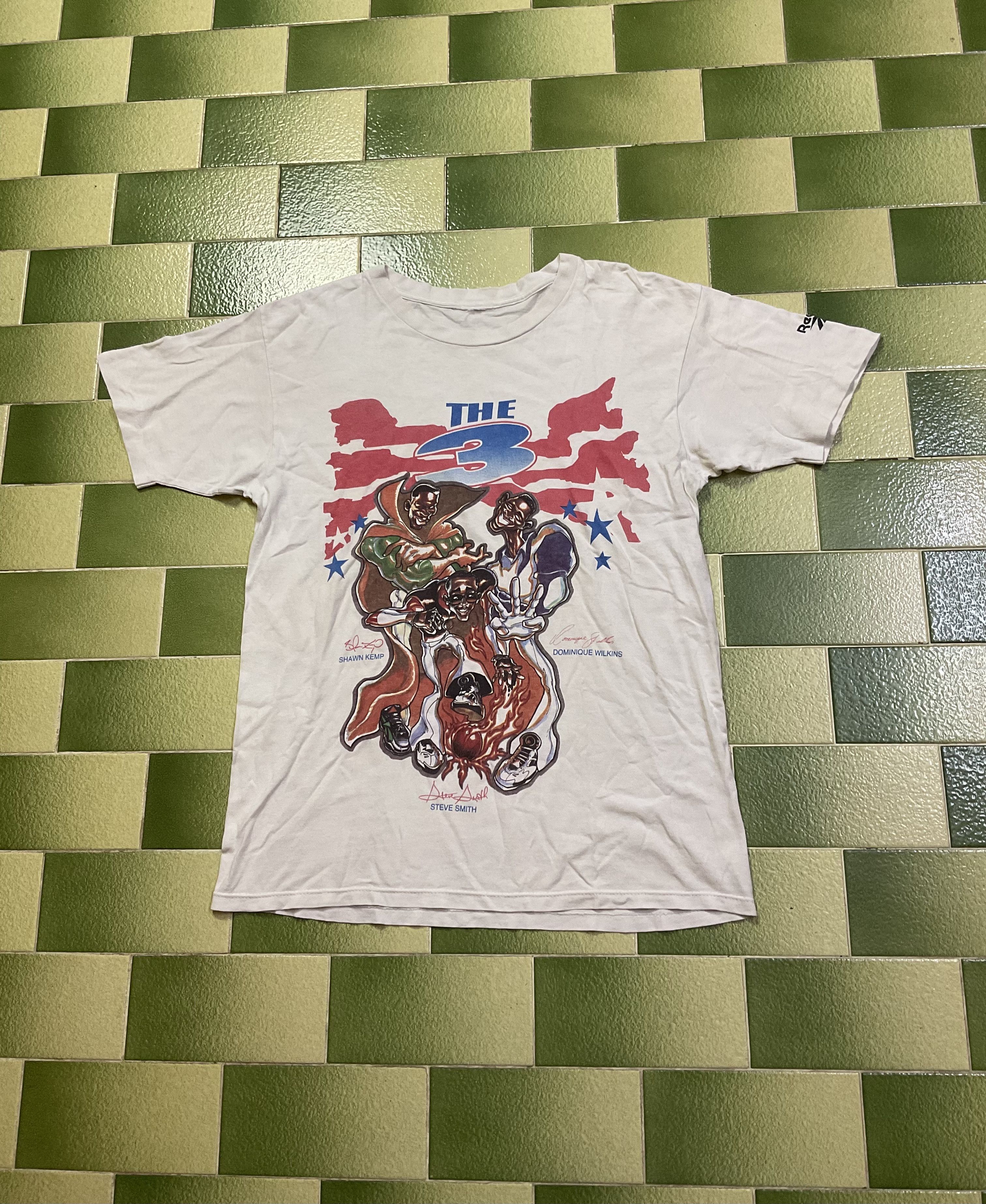 Wilkins Shawn Kemp Steve Smith Vintage 90s Reebok T-Shirt