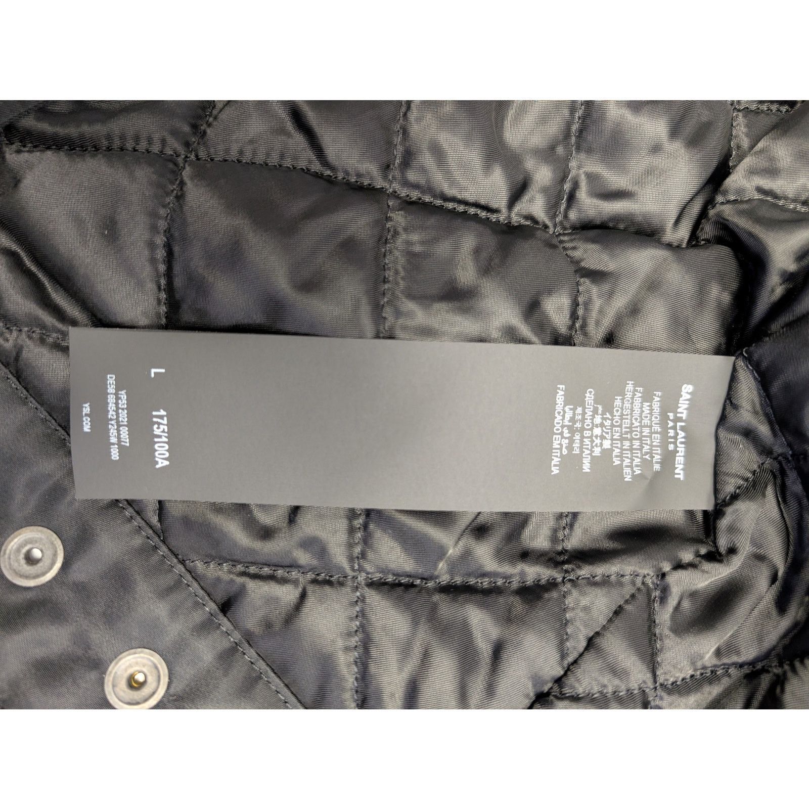 Saint Laurent Paris o1rshd1 Jacket in Black Size US L / EU 52-54 / 3 - 14 Thumbnail