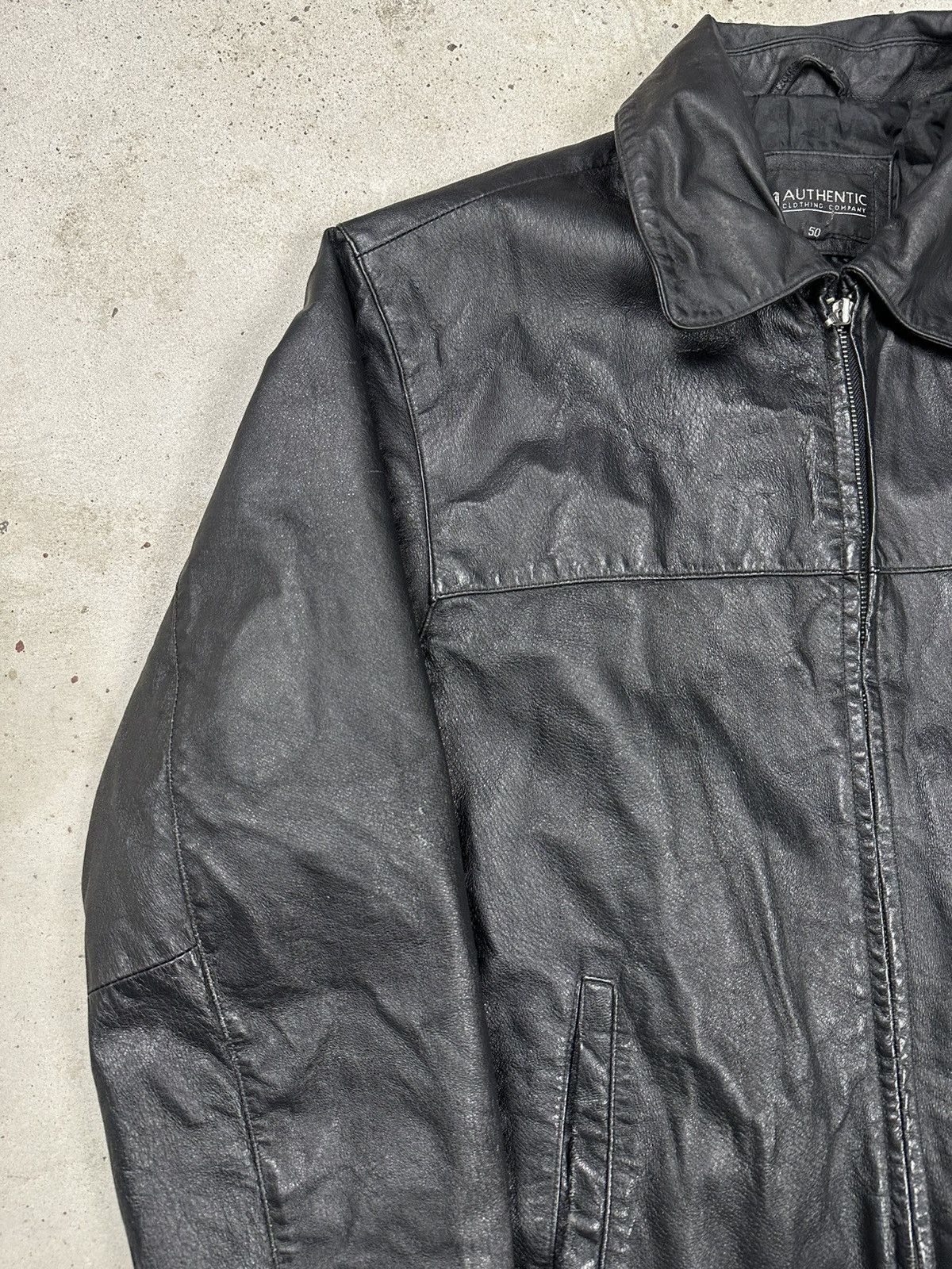 Vintage Vintage 90s Black Utility Leather Bomber Jacket Size US M / EU 48-50 / 2 - 5 Thumbnail
