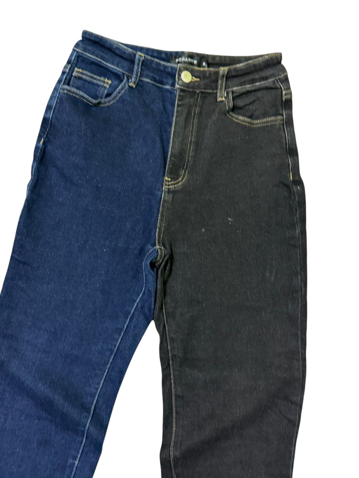 Designer × Japanese Brand SKINNY STRETCHED MONATRW RECONSTRUCTED DISTRESSED DENIM Size 24" / US 00 / IT 34 - 5 Thumbnail