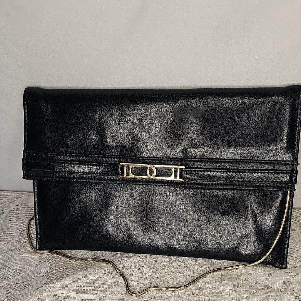 The Unbranded Brand MaryAnn Rosenfeld Black Gold chain Strap Shoulder Crossbody Size ONE SIZE - 1 Thumbnail