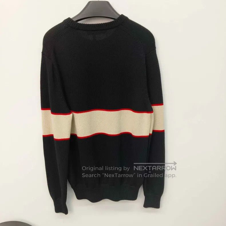Givenchy Givenchy Black Striped Letter Logo Wool Clothing Size L Size US L / EU 52-54 / 3 - 2 Thumbnail