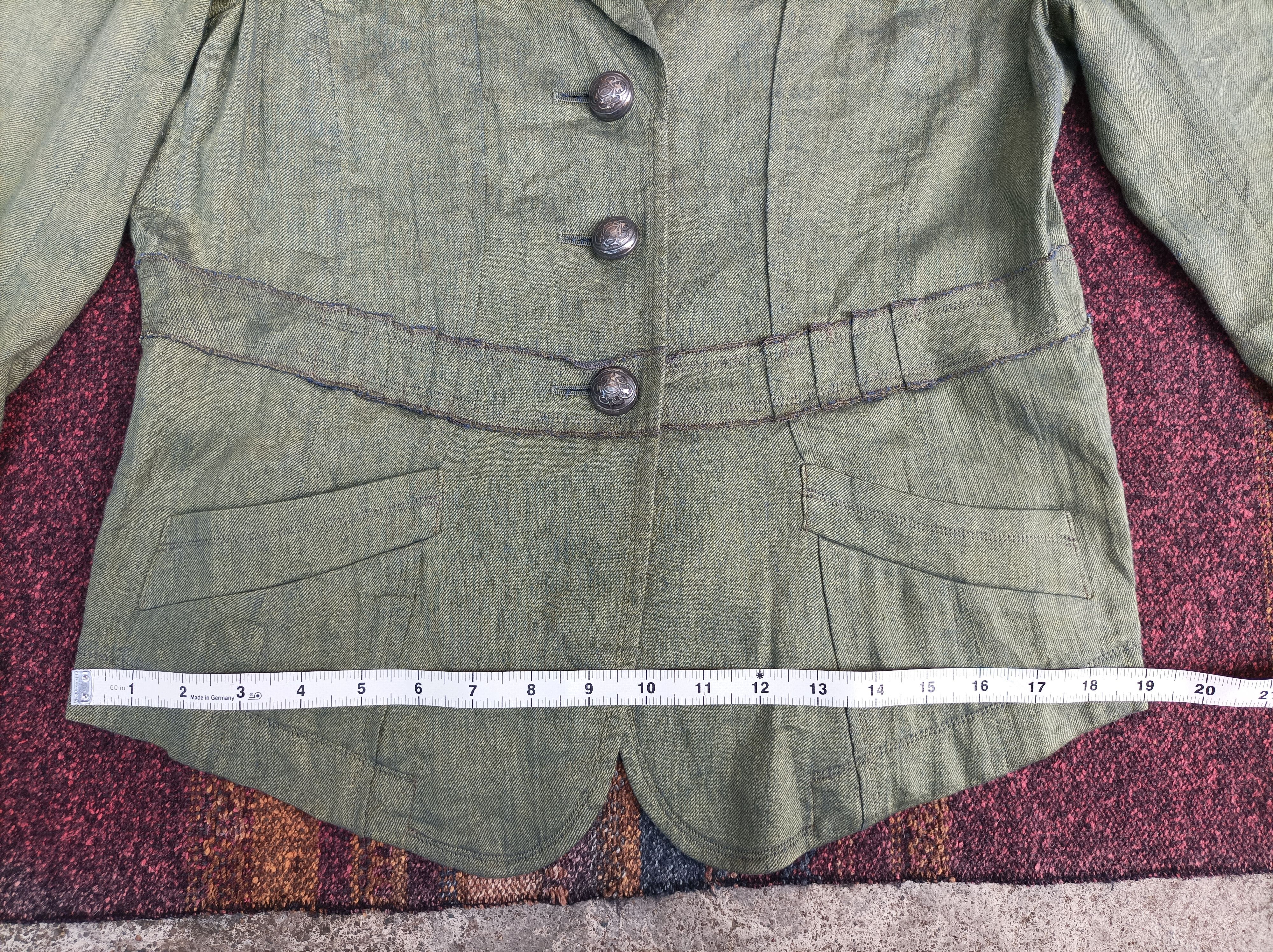 Japanese Brand (J573) Ivisuto Japan Green Three Button Blazer Jacket Sz 44 Size M / US 6-8 / IT 42-44 - 13 Thumbnail