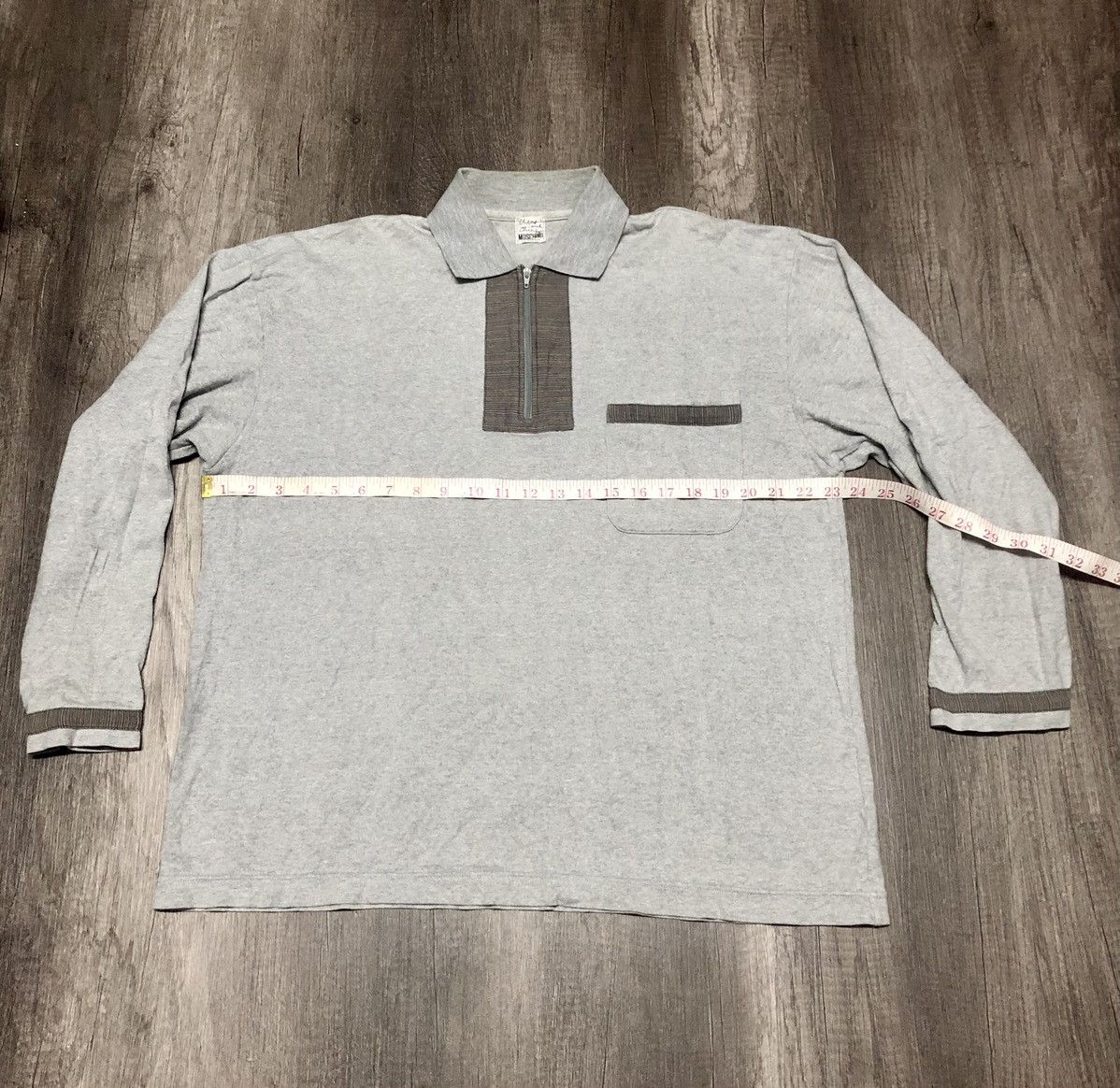 Designer × Moschino × Vintage Vintage Moschino Underwear Long Sleeve Polo Shirt Size US L / EU 52-54 / 3 - 13 Thumbnail