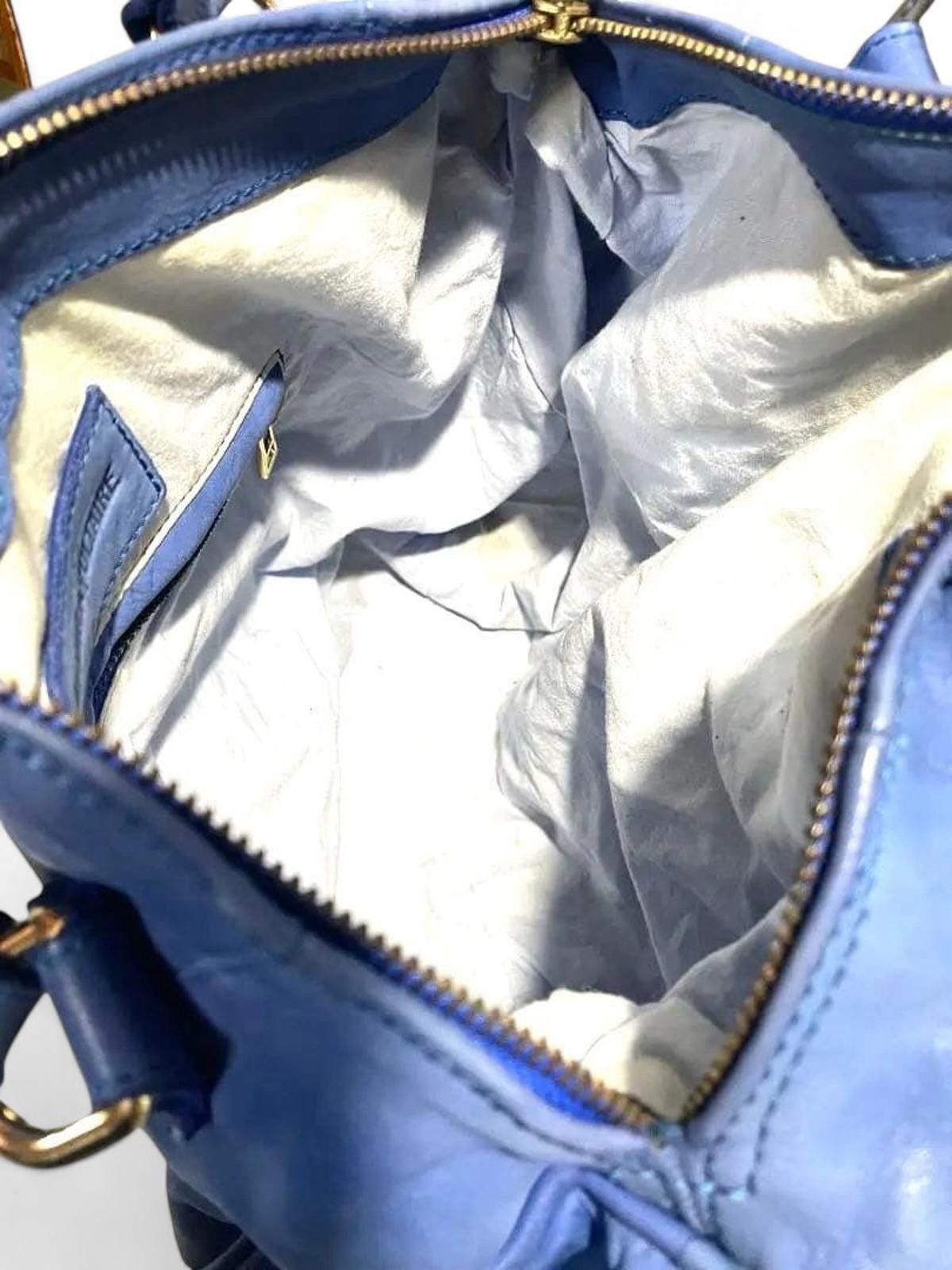 Zadig & Voltaire Zadig & Voltaire - Blue Leather Handbag Gold Hardware Size ONE SIZE - 6 Thumbnail