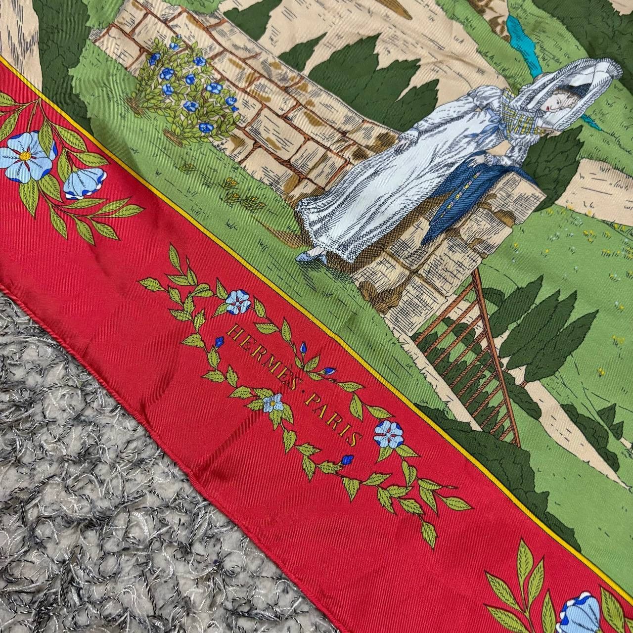 Hermes Vintage Hermes Paris 1989 Costumes Scarf Silk 90cm Red Size ONE SIZE - 5 Thumbnail