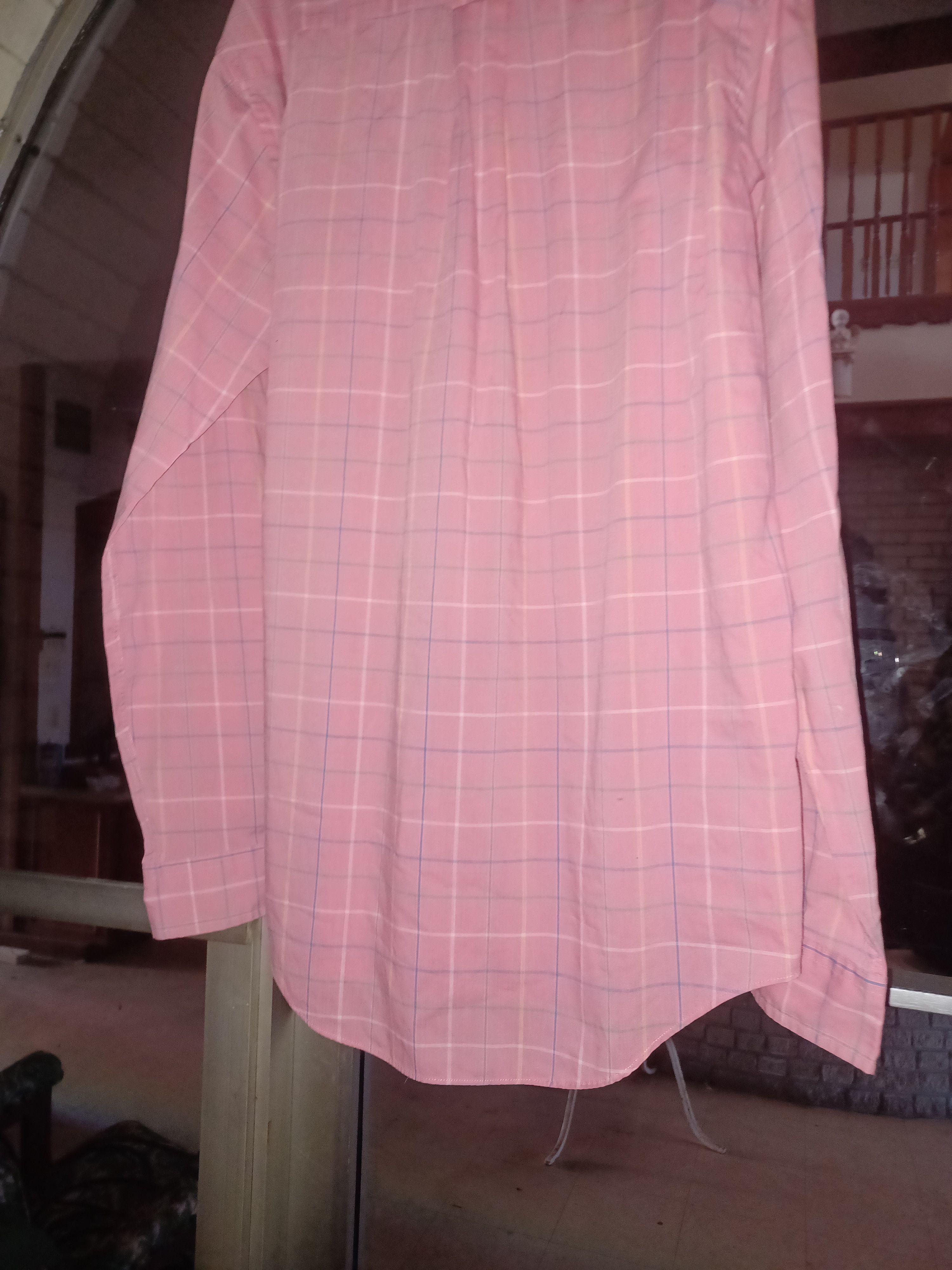 Other Allen Lolly Men's Button-Up Shirt Medium Pink Plaid Size US M / EU 48-50 / 2 - 2 Thumbnail
