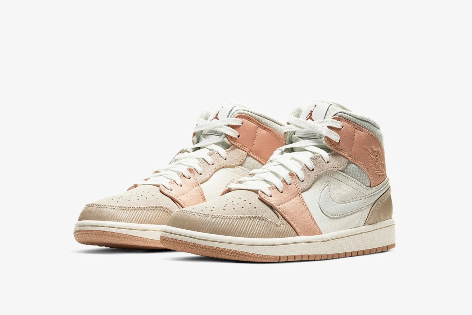 Jordan Brand × Nike 💚 2020 Nike Air Jordan 1 Mid "Milan" Sail/Light Bone NEW Size US 11 / EU 44 - 1 Thumbnail