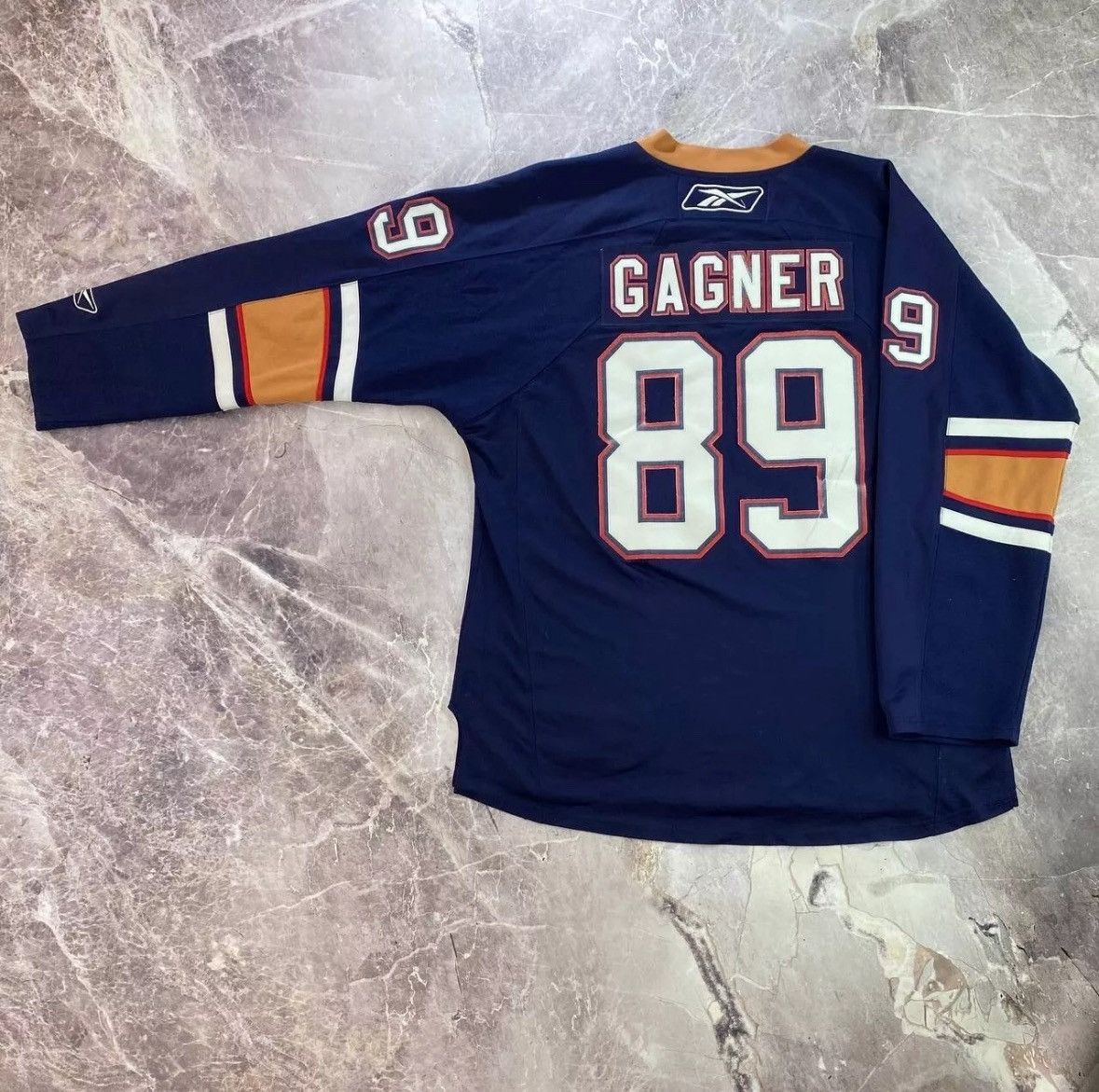 Reebok Reebok Edmonton Oilers #89 Sam Gagner Blue Hockey Jersey XL Size US XL / EU 56 / 4 - 11 Thumbnail