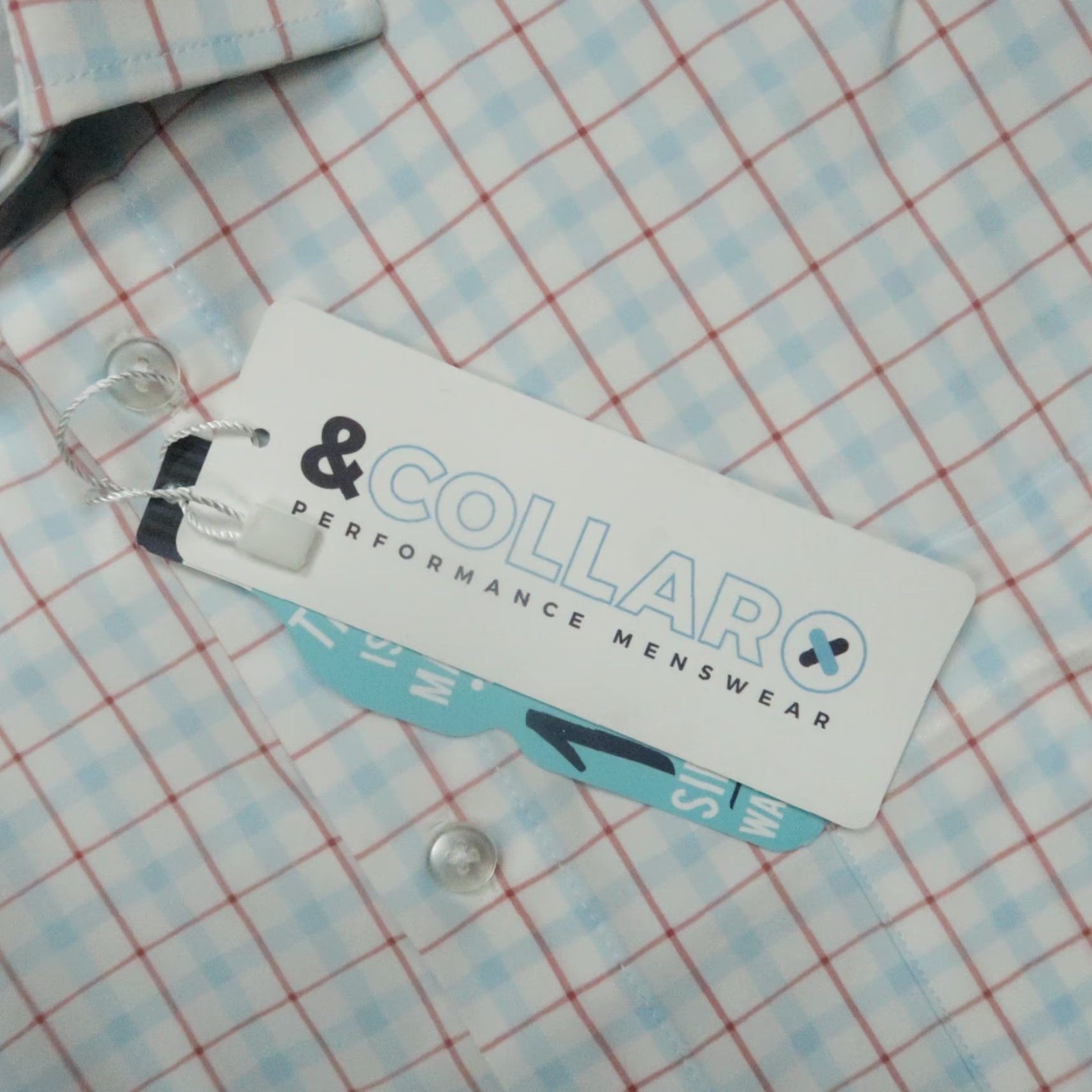 Vintage &Collar Shirt Men XL White Plaid Button-Up Long Sleeve Slim NWT Casual Business Travel Party/Cocktail Mens Size US XL / EU 56 / 4 - 4 Thumbnail