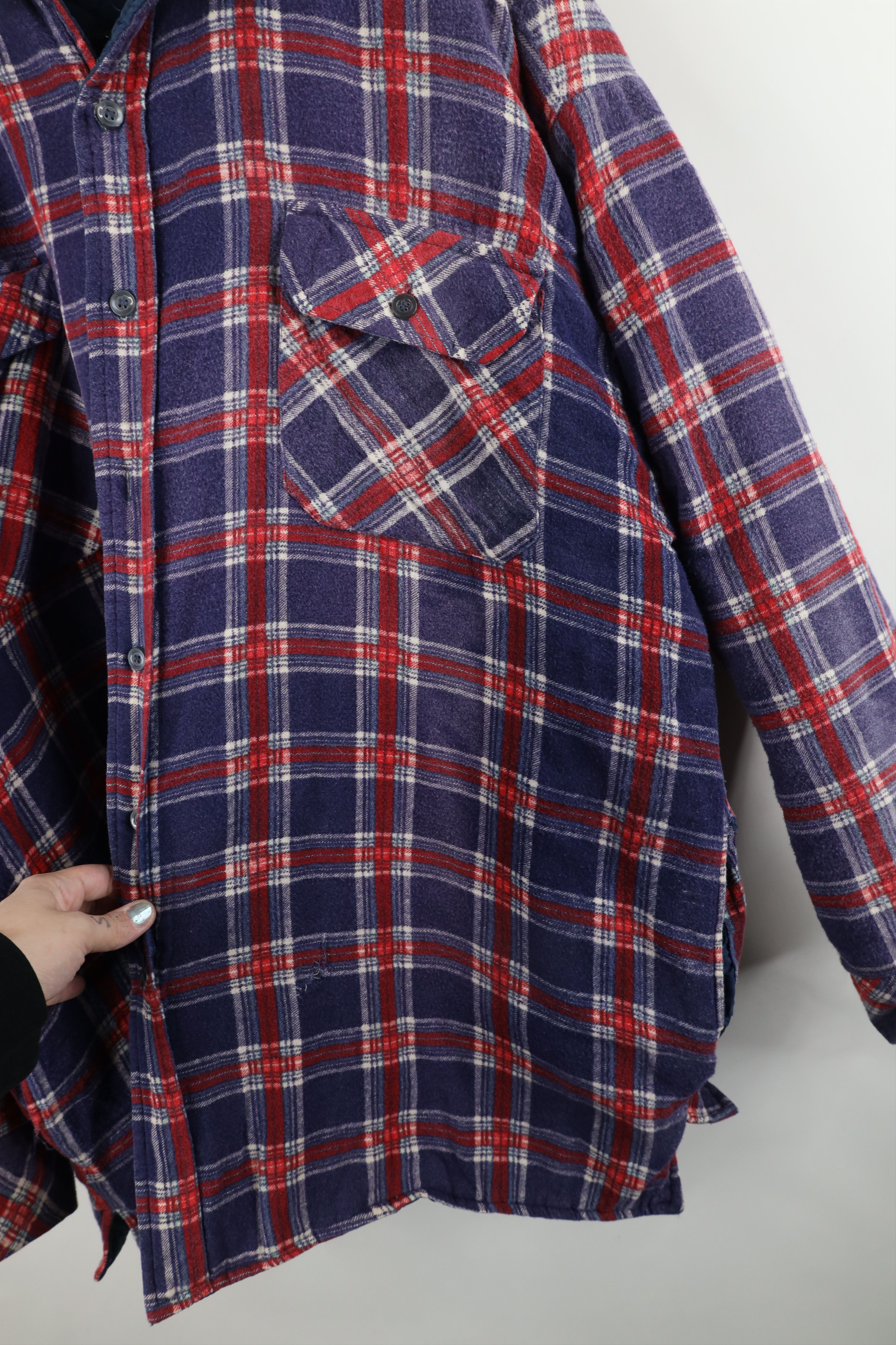 Vintage Vintage 90s Streetwear Flannel Shirt Jacket Jac Shirt Size US XL / EU 56 / 4 - 12 Thumbnail