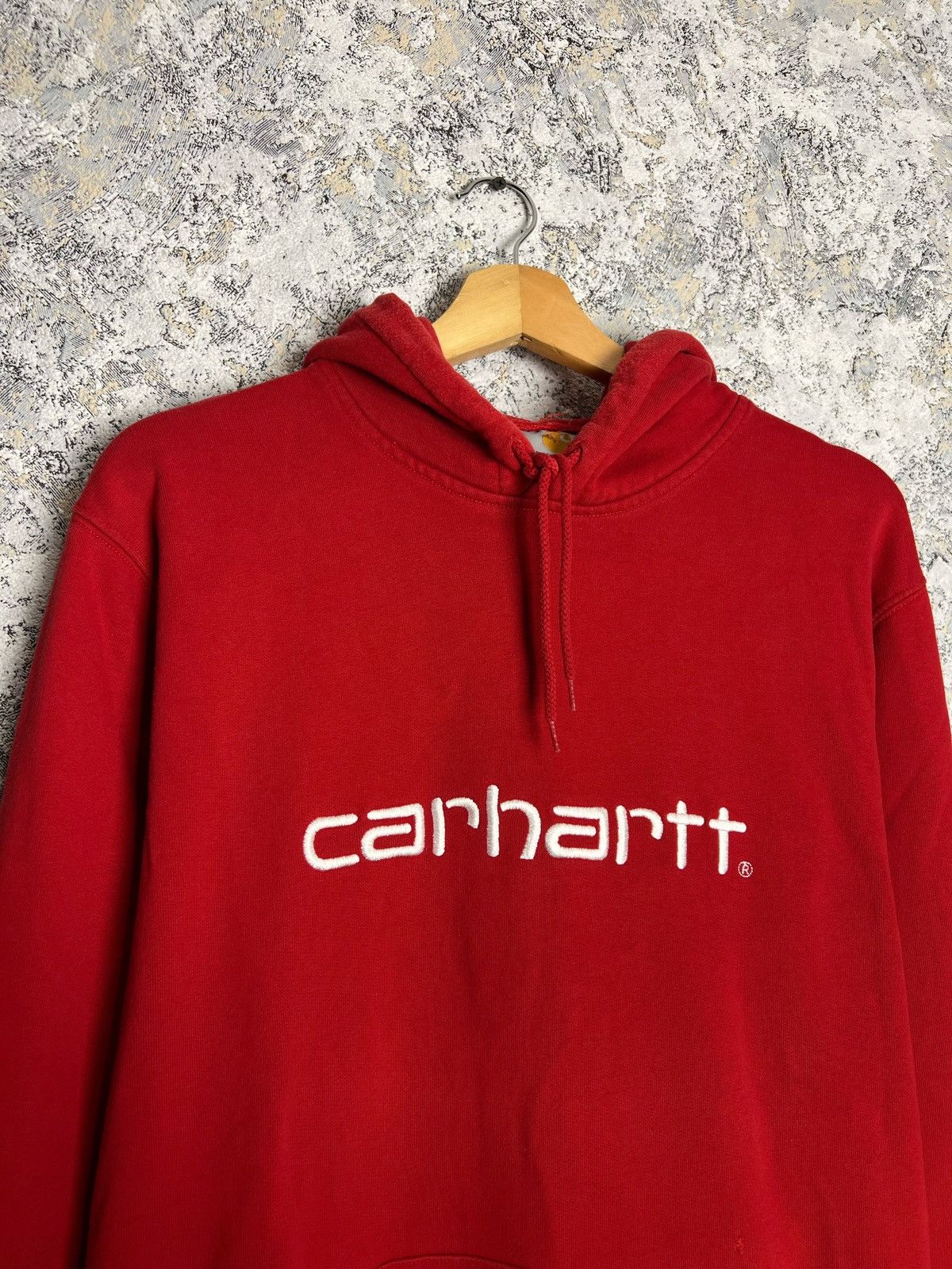 Carhartt × Vintage Vintage Carhartt Embroided Big Logo Spellout Hoodie Size L Size US L / EU 52-54 / 3 - 2 Thumbnail