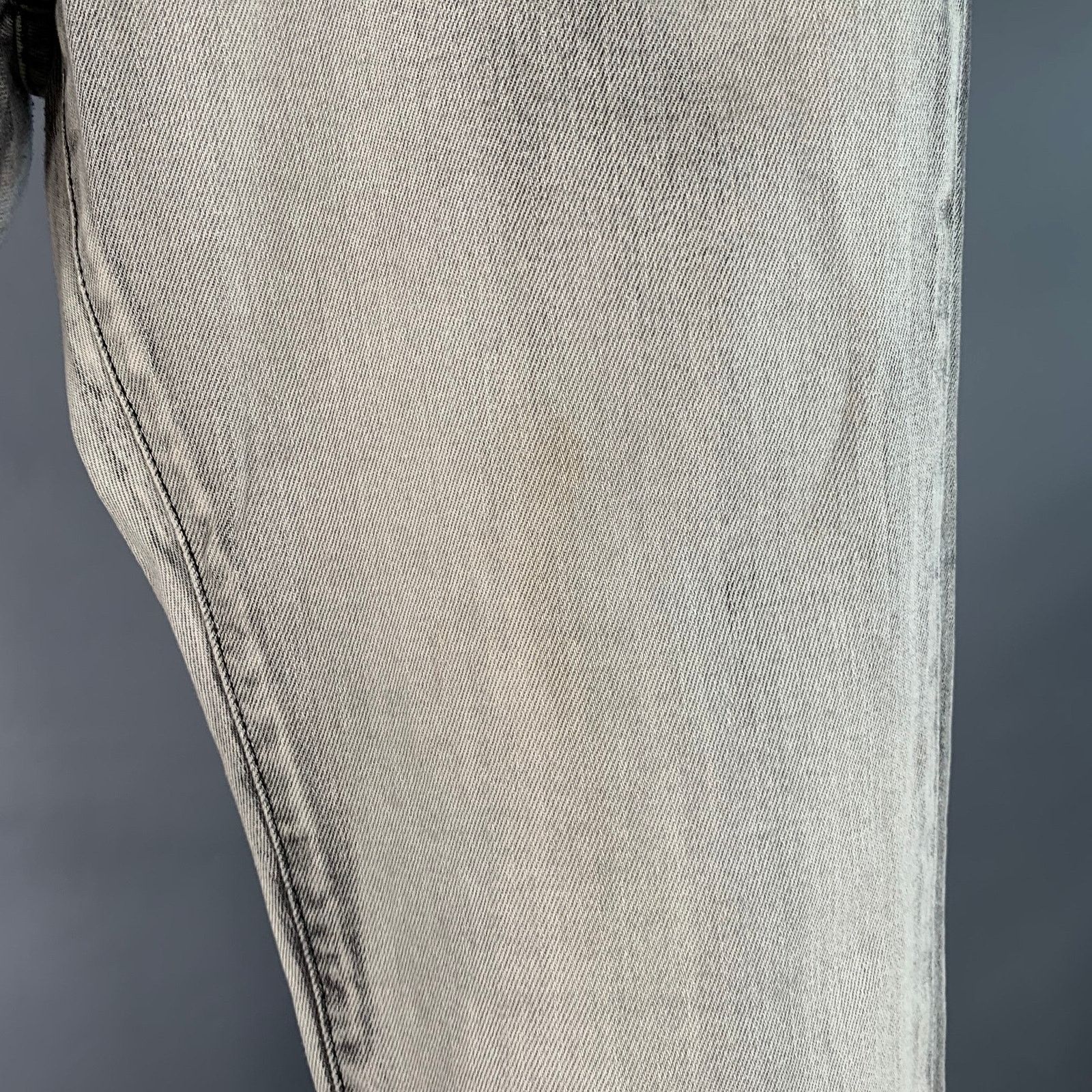 Dolce & Gabbana Size 30 Grey Cotton Blend Twill Skinny Zip Fly Jeans Size US 30 / EU 46 - 6 Thumbnail