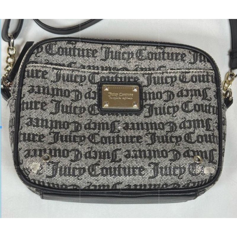 Juicy Couture Juicy Couture Black Monogram Mini Crossbody Women's USED Size ONE SIZE - 3 Thumbnail