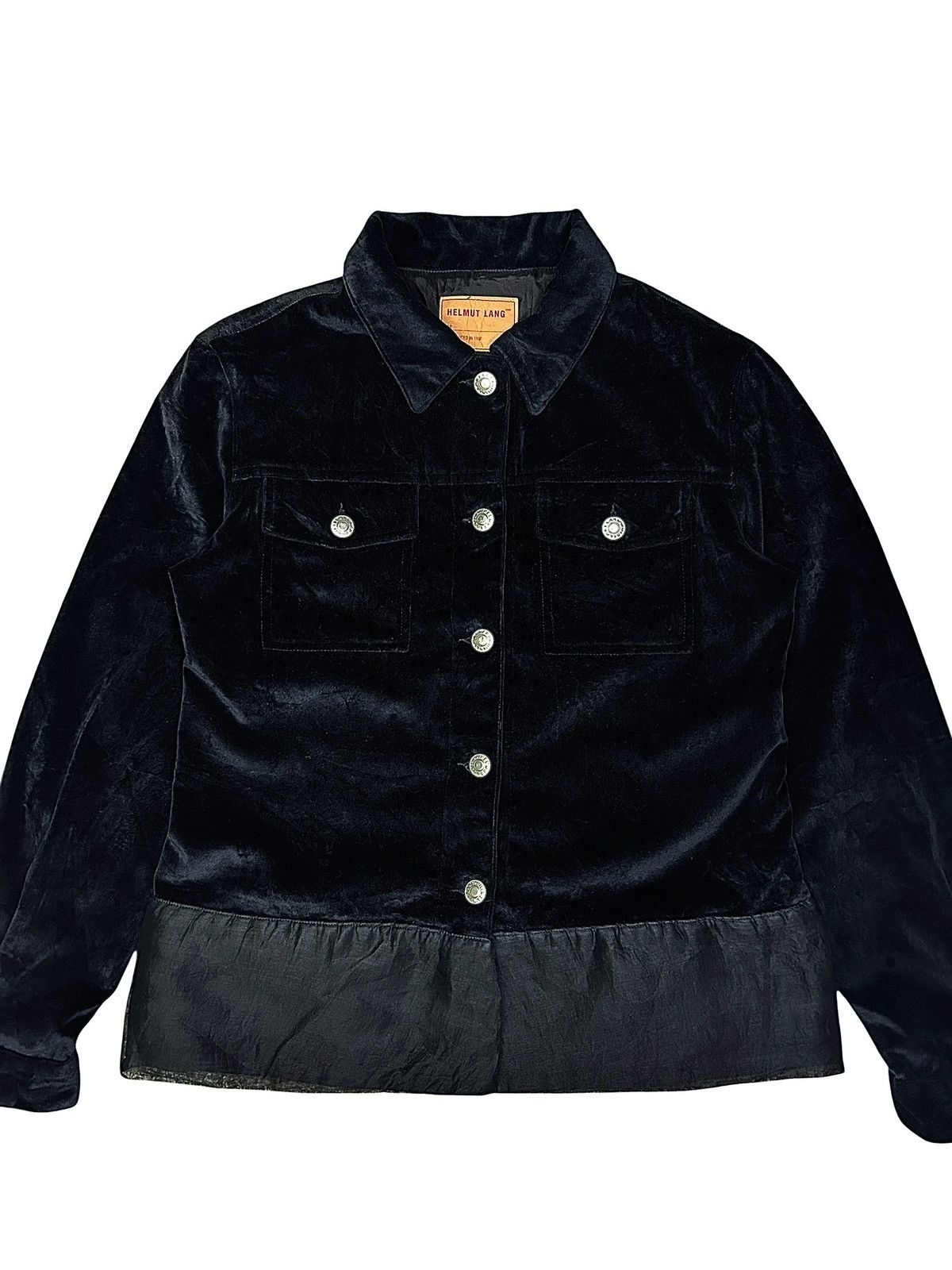 Helmut Lang F/W 97 Velvet Trucker Jacket Size M / US 6-8 / IT 42-44 - 2 Thumbnail