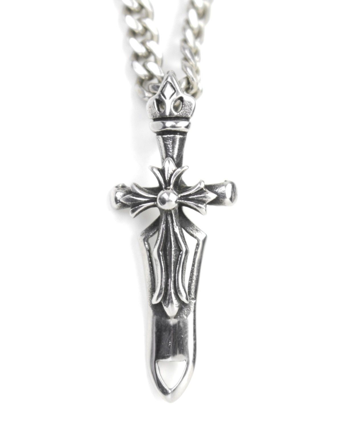 Vintage 2000S JAPANESE MADE CRUSADER DAGGER CROSS NECKLACE Size ONE SIZE - 1 Thumbnail