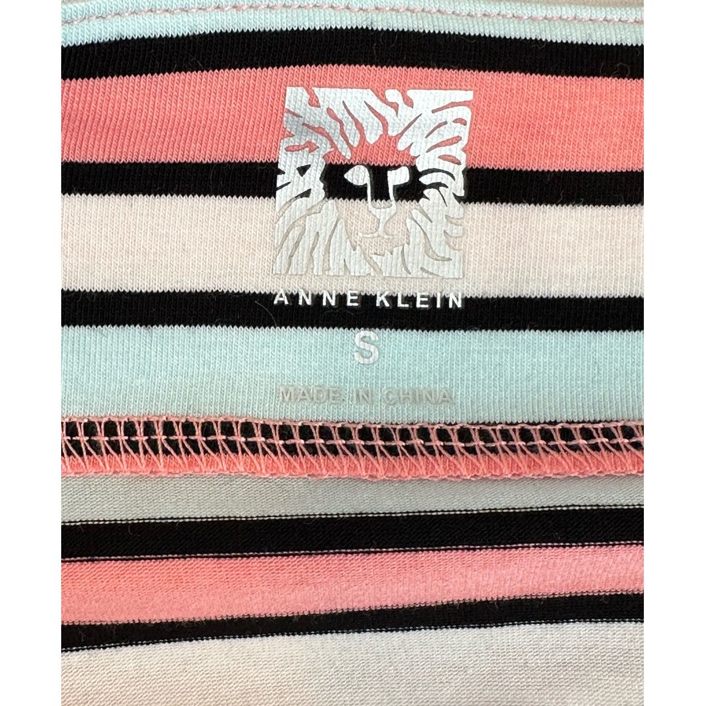 Anne Klein Anne Klein pink blue stripes short sleeves top size Small Size S / US 4 / IT 40 - 3 Thumbnail