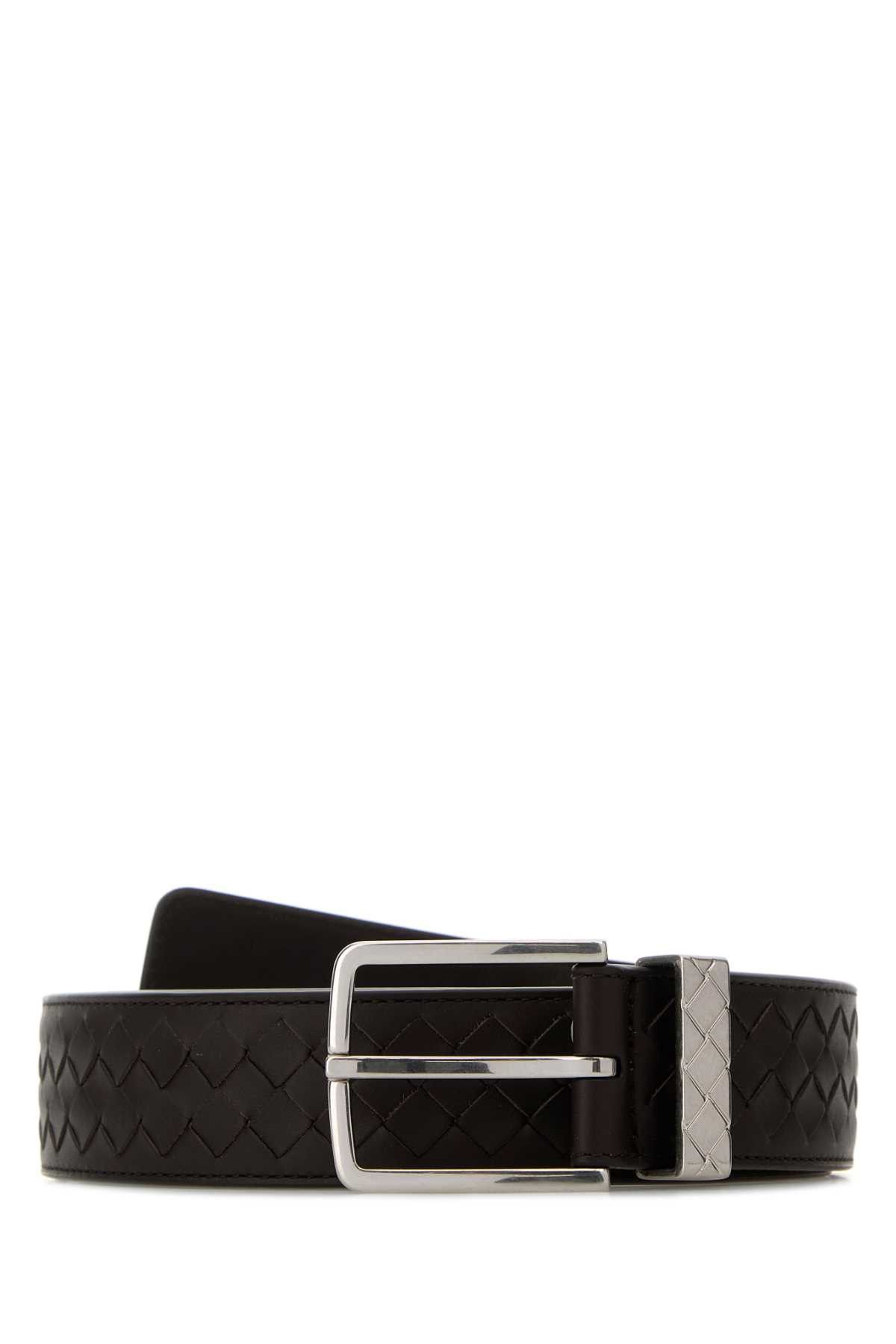 Bottega Veneta Dark Brown Leather Belt Size ONE SIZE - 1 Thumbnail
