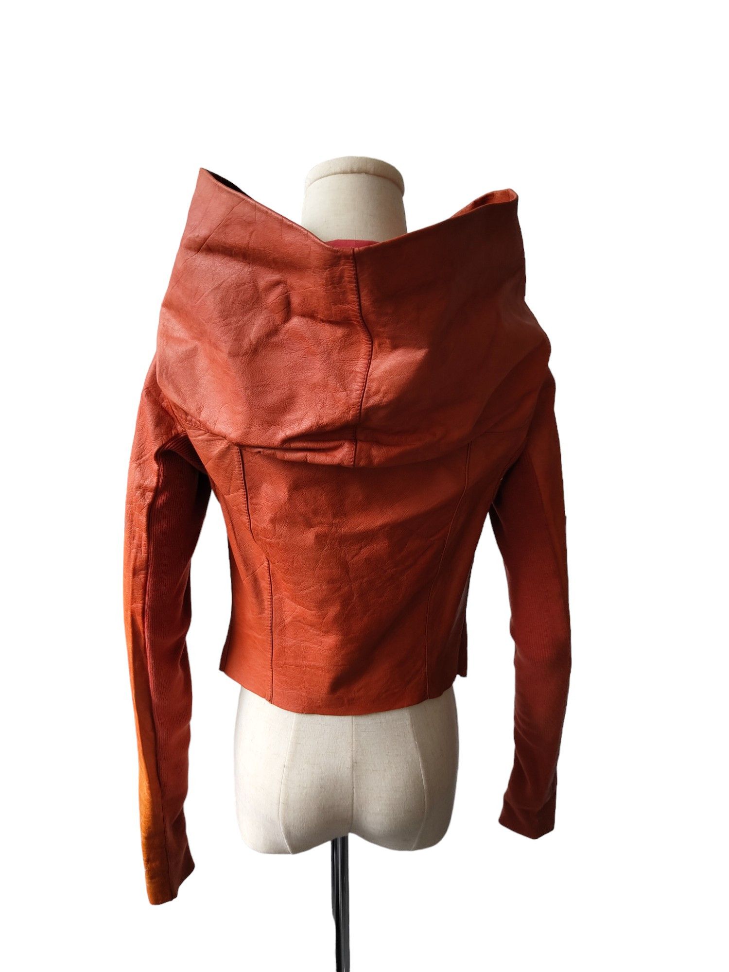 Rick Owens Rick Owens Rusty Orange Leather Jacket With A Drop Back Size S / US 4 / IT 40 - 7 Thumbnail