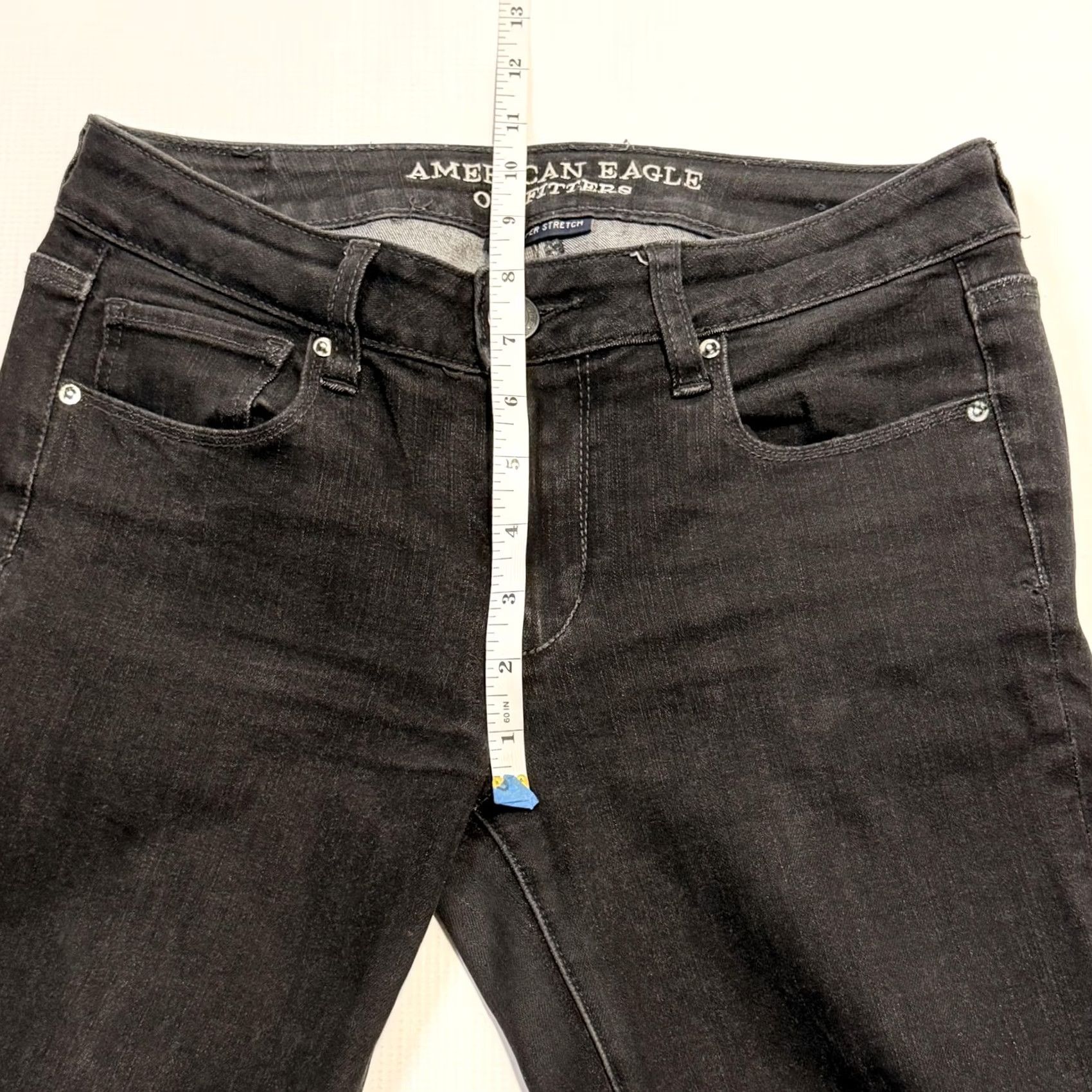 American Eagle Outfitters American Eagle Outfitters Jeans Womens 4 Black Skinny Mid Rise 360 Super Stretch Denim Size 27" / US 4 / IT 40 - 6 Thumbnail