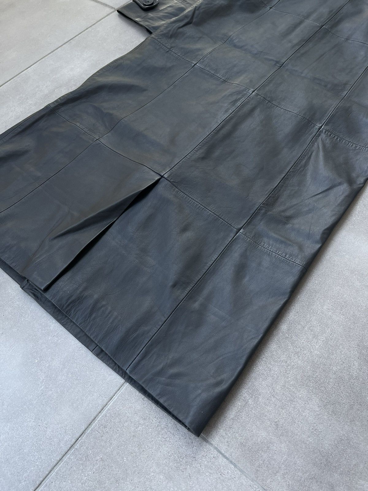 Leather !DS! AW22 Studio ID Long Paneled Leather Black Coat Size US M / EU 48-50 / 2 - 20 Thumbnail