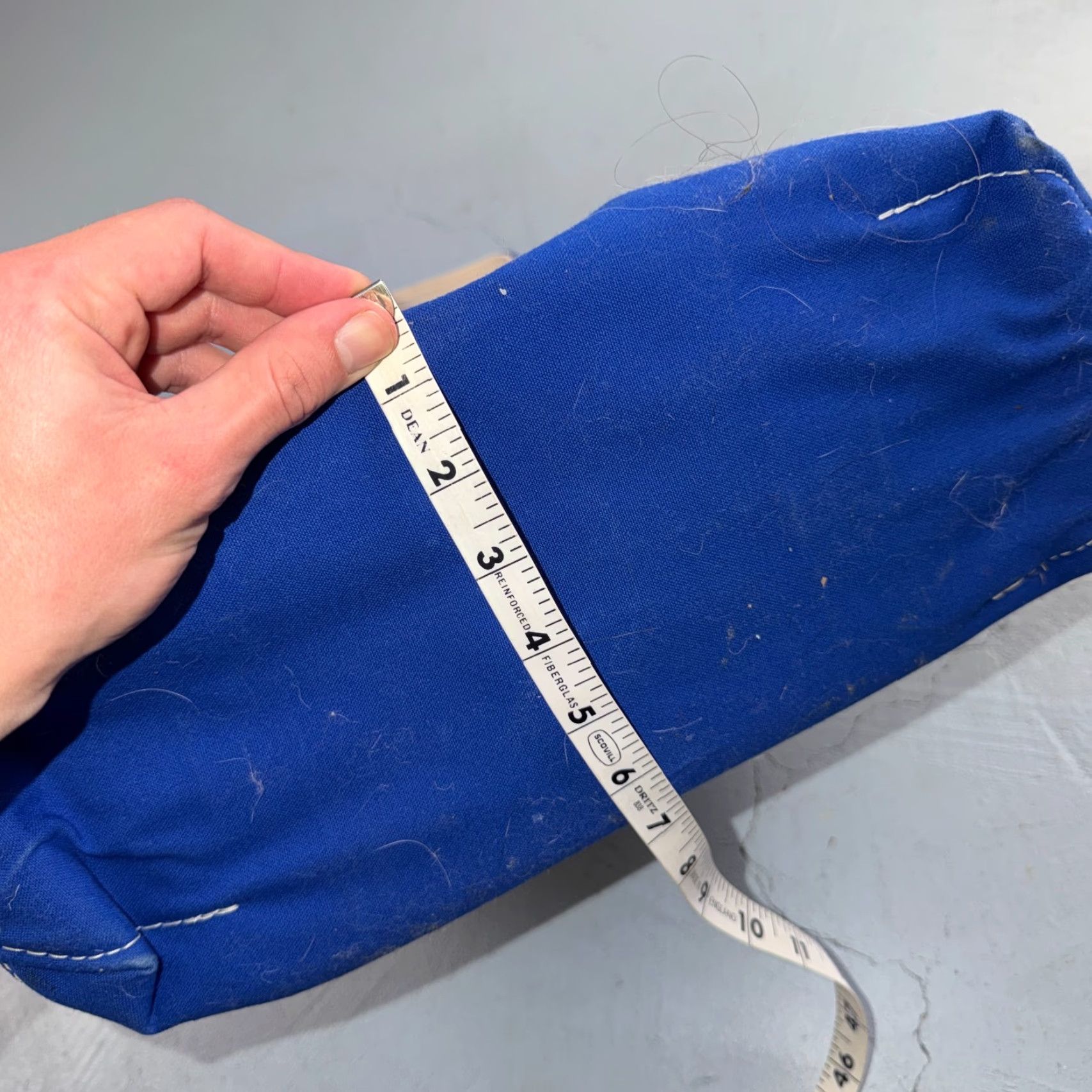 Vintage VINTAGE LL Bean Boat & Tote Small Canvas Bag Navy Blue Freeport Maine 17x11x6 Unisex Adults Small Blue Tote Bag Boat & Tote USA 90s Mens Womens Size ONE SIZE - 6 Thumbnail