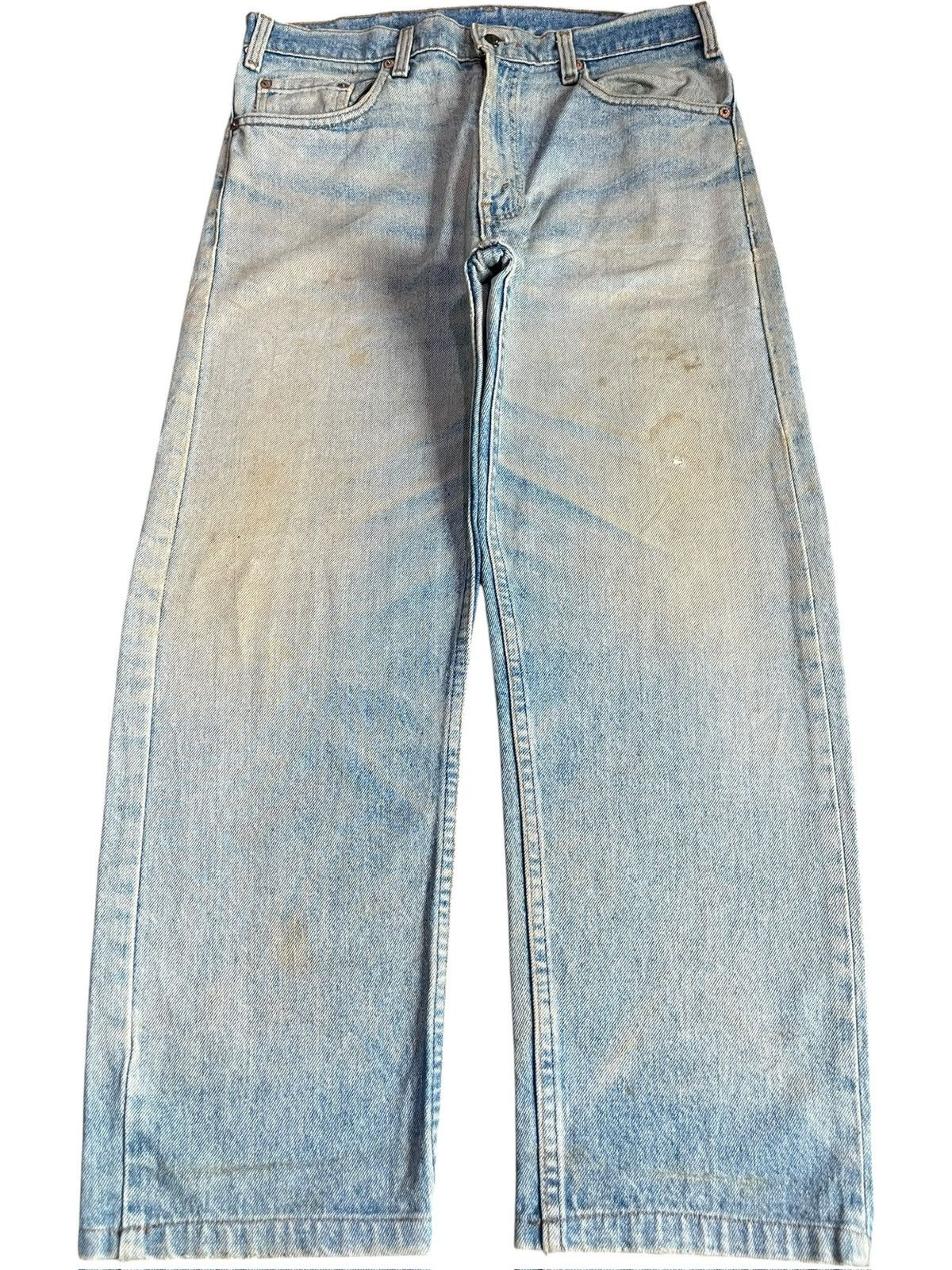 Levi's Vintage 90s Levis 505 Mud Wash Distress Loose Jeans Size US 33 - 1 Thumbnail