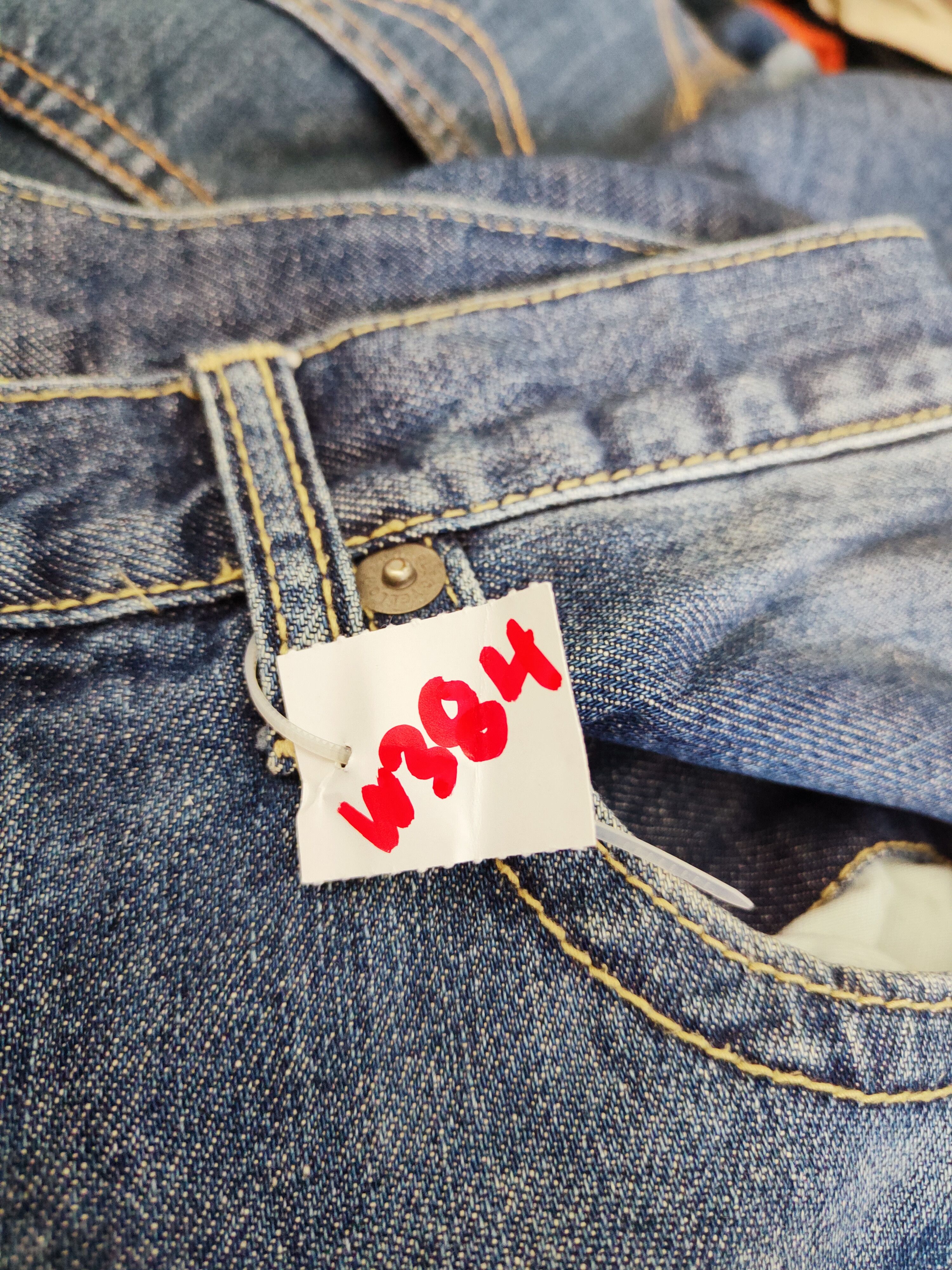 Japanese Brand Purple & Yellow Blue Distressed Ripped Jeans #W384 Size 32" / US 10 / IT 46 - 18 Thumbnail