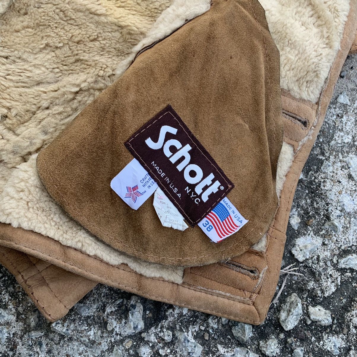 Schott × Vintage Schott Vest Leather Jacket Size US L / EU 52-54 / 3 - 4 Thumbnail