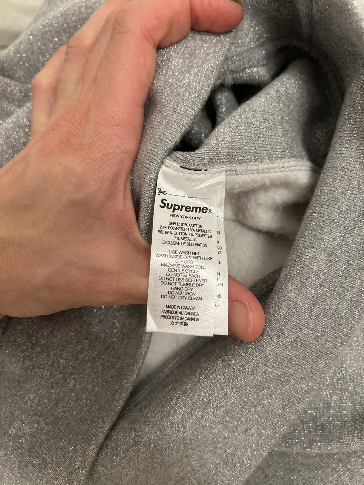 Supreme silver hoodie special edition Size US L / EU 52-54 / 3 - 5 Thumbnail