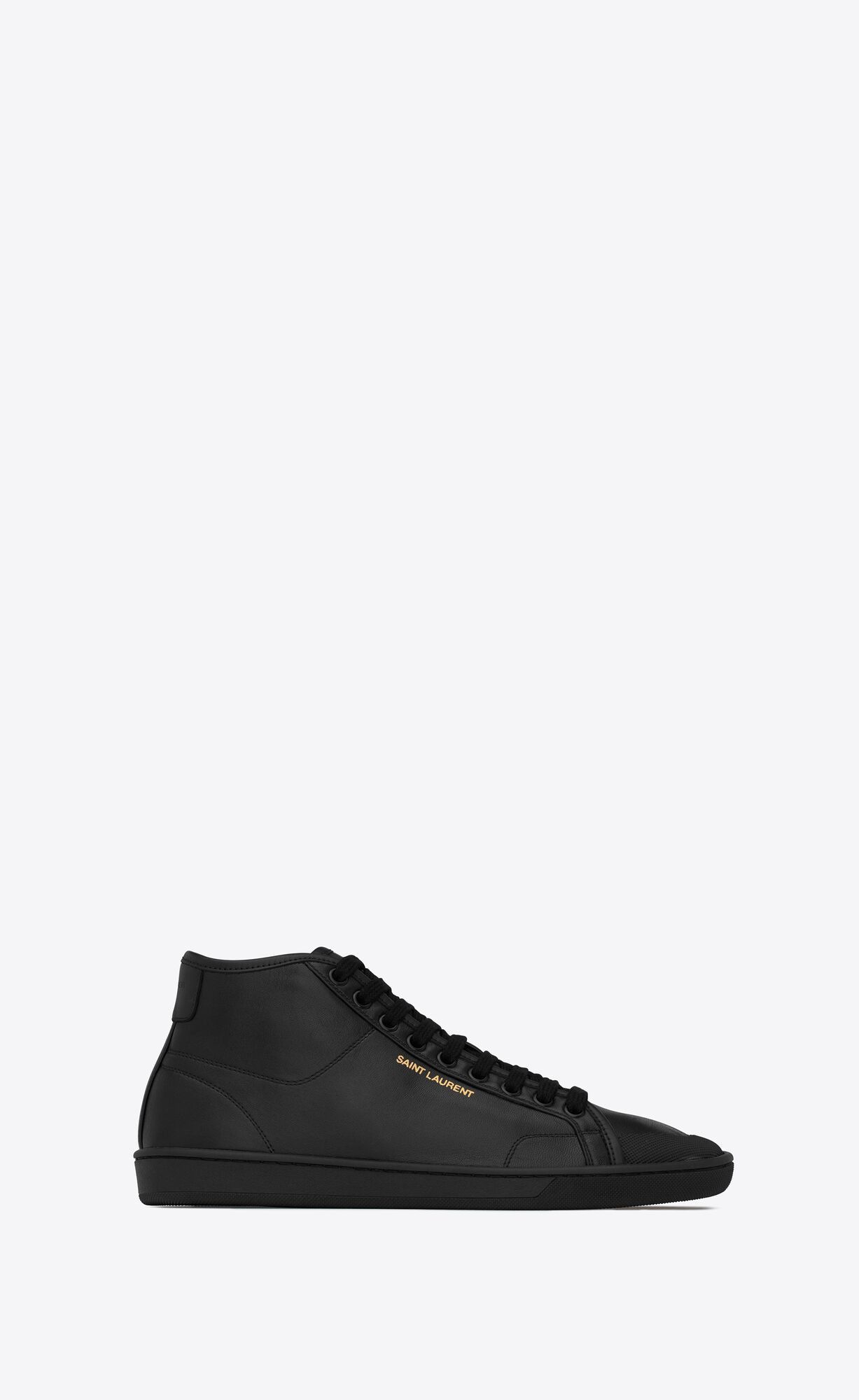 Saint Laurent Paris o1bcso1str1224 Court Classic Sl/39 Mid Top Sneakers in Noir Size US 7 / EU 40 - 1 Thumbnail