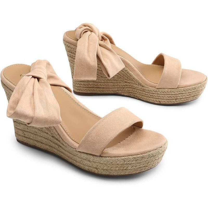Other Dream Pairs Women's Size 9 Tan Faux Suede Wedge Espadrilles Size US 9 / IT 39 - 2 Thumbnail