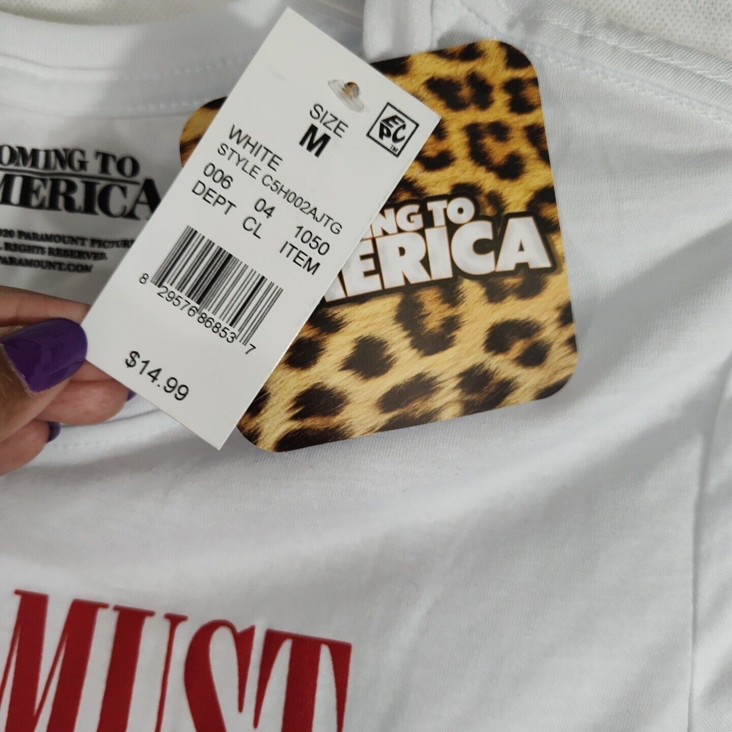 Other Coming To America White Red Graphic T-Shirt Women Size M Size M / US 6-8 / IT 42-44 - 6 Thumbnail