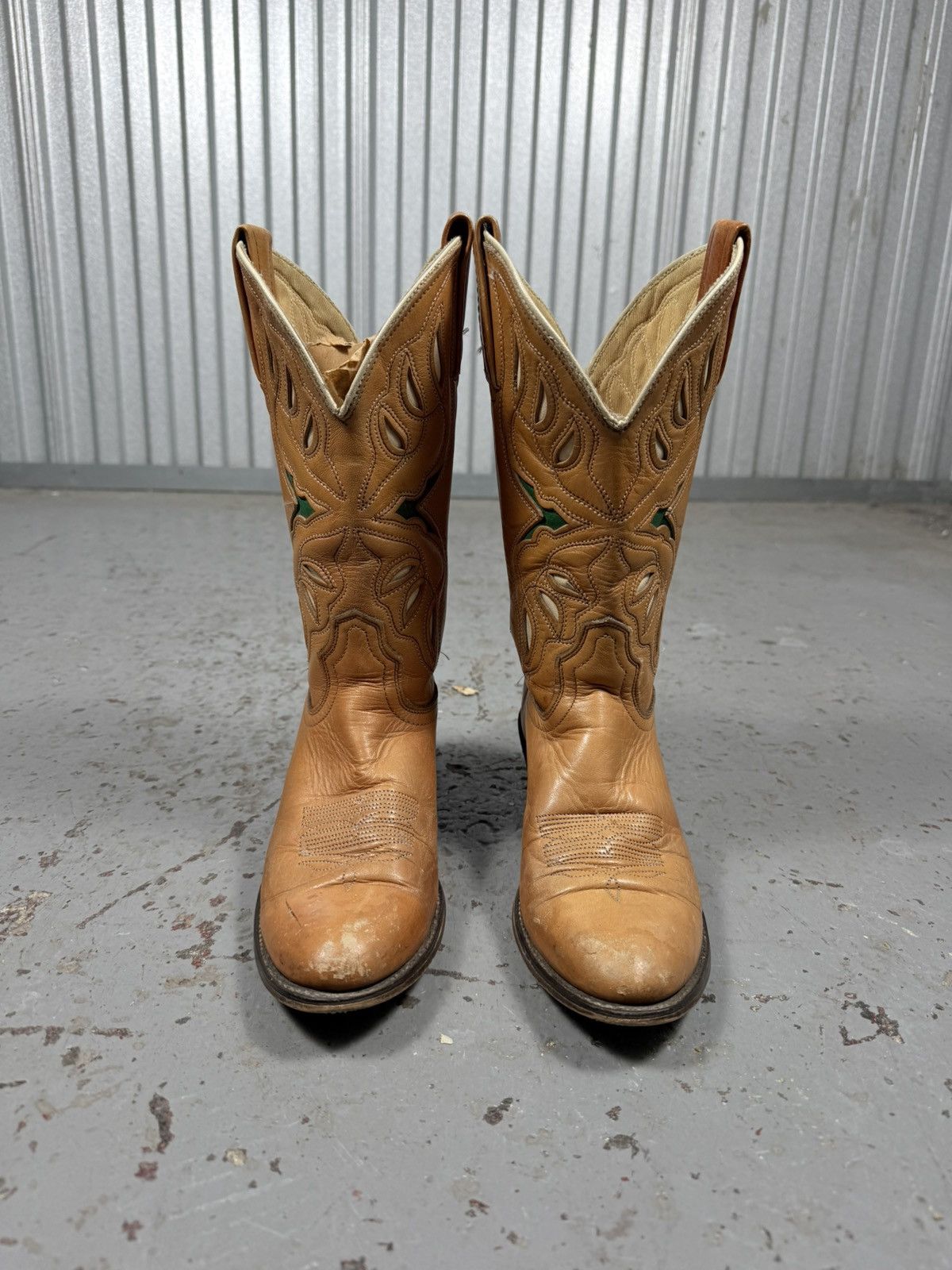 Acme Clothing 70s Vintage Acme Usa Made Cowhide Cowboy Boots Size US 6.5 / IT 36.5 - 9 Thumbnail