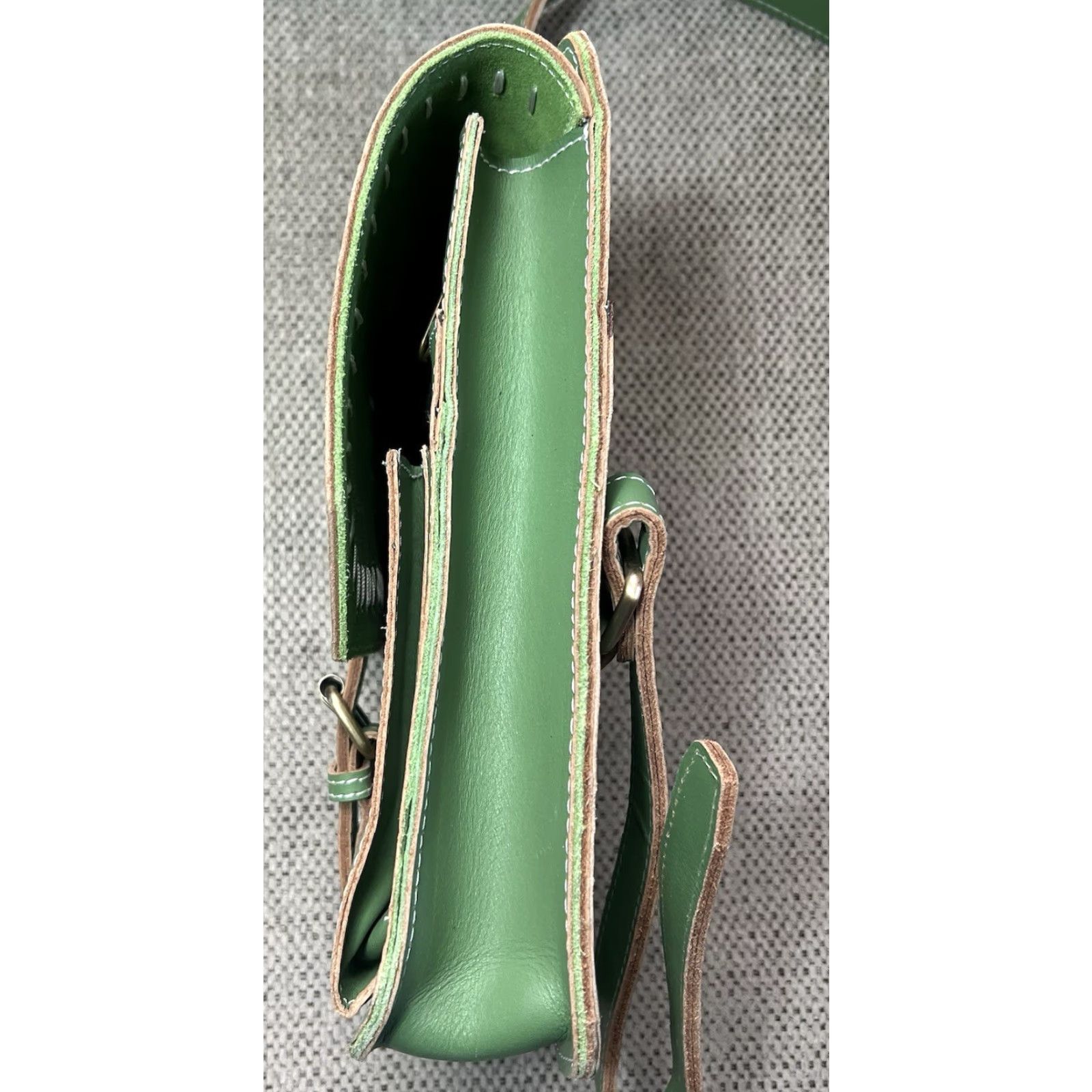 Vintage Stanley Street Lucy All Leather Crossbody Saddle Bag Embroidered Detail Size ONE SIZE - 5 Thumbnail