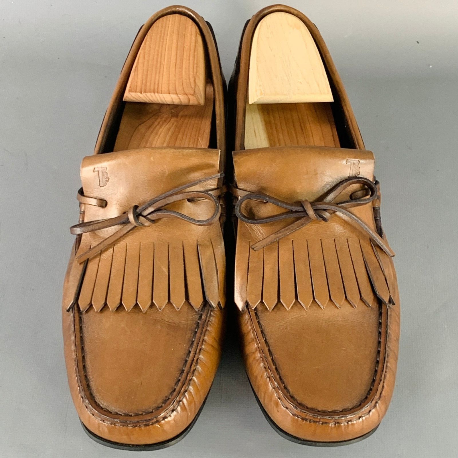 Tod's TOD'S Size 8.5 Leather Moccasin Fringed Drivers Loafers Size US 8.5 / EU 41-42 - 4 Thumbnail