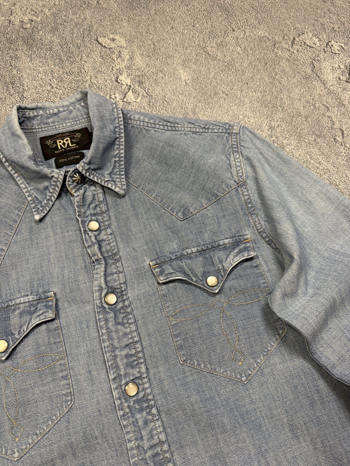 RRL Ralph Lauren Vintage 90s RRL Double RL Ralph Lauren Denim Jacket USA Size US S / EU 44-46 / 1 - 7 Thumbnail