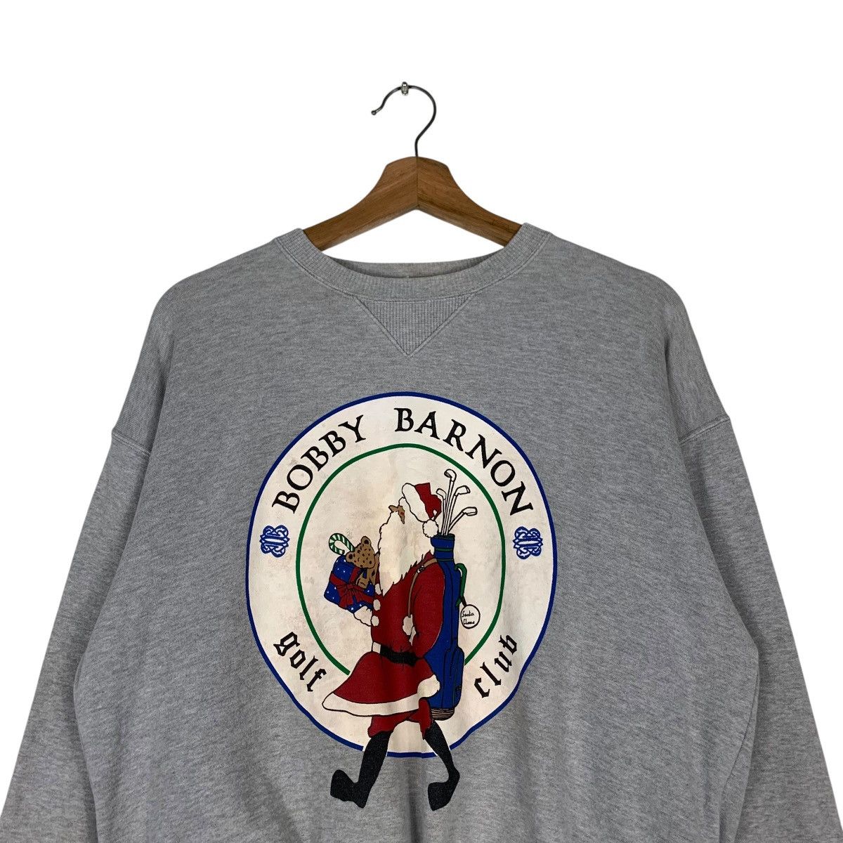 Japanese Brand BOBBY BARNON Golf Club Big Logo Sweatshirt #1317-C59 Size US M / EU 48-50 / 2 - 2 Thumbnail