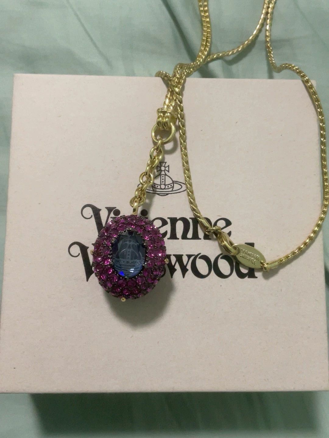 Vintage vintage prism necklace with intricate cutting design Size ONE SIZE - 1 Thumbnail